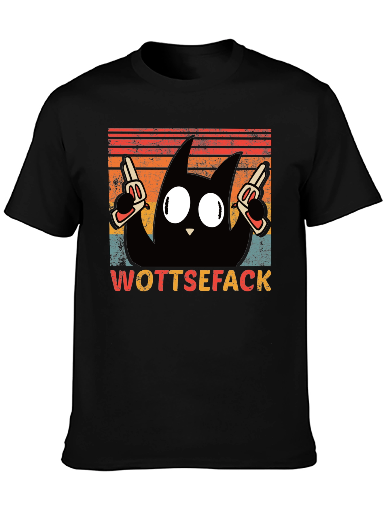 Wottsefack Cat with Guns T-Shirt