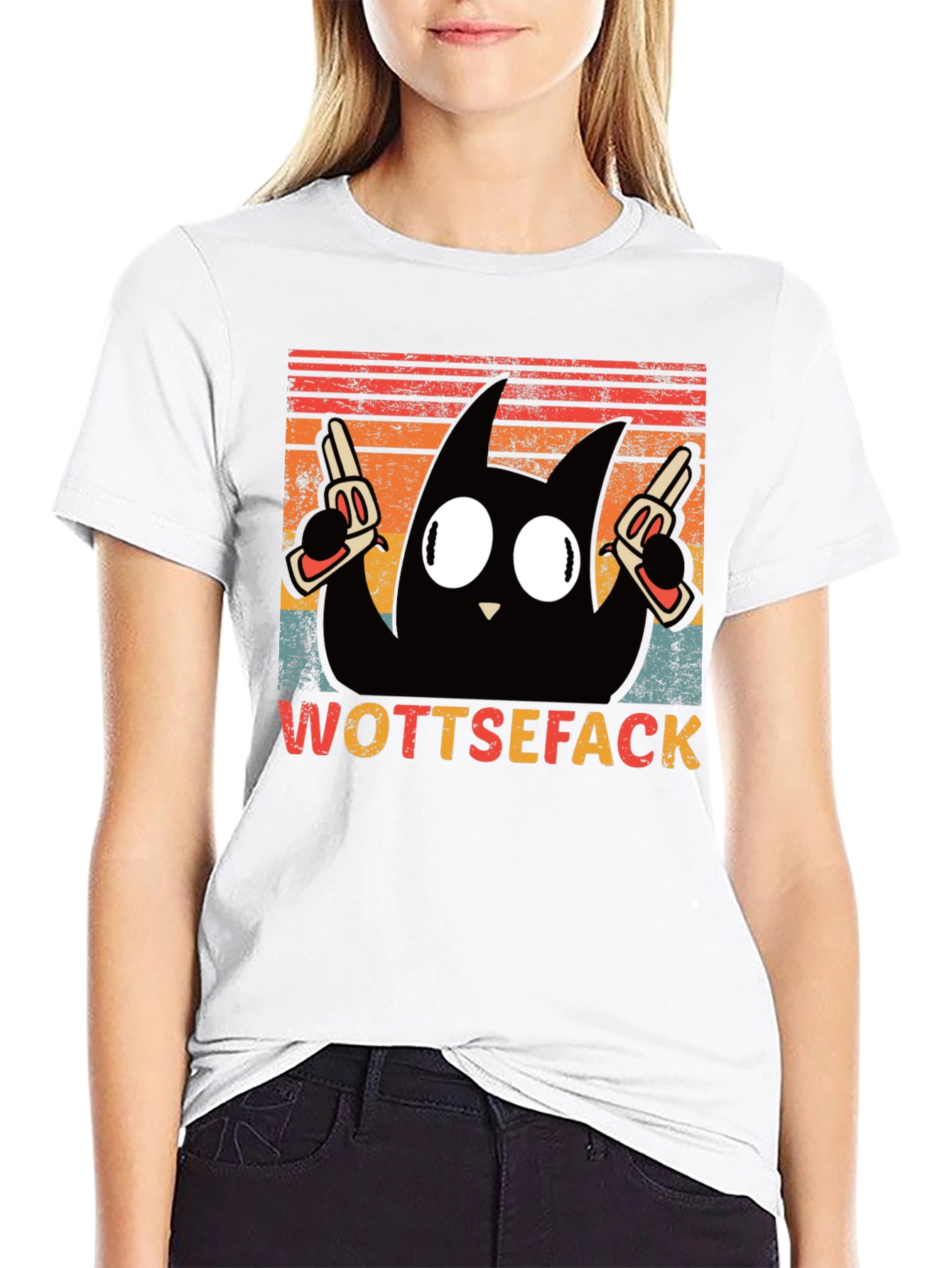 Wottsefack Cat with Guns T-Shirt