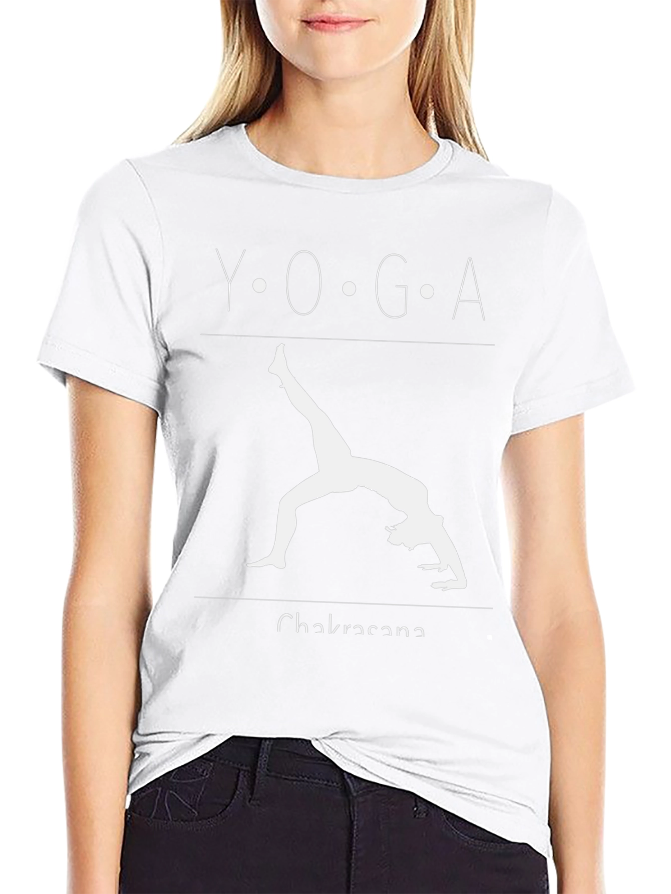 Yoga Chakrasana Black Graphic Tee