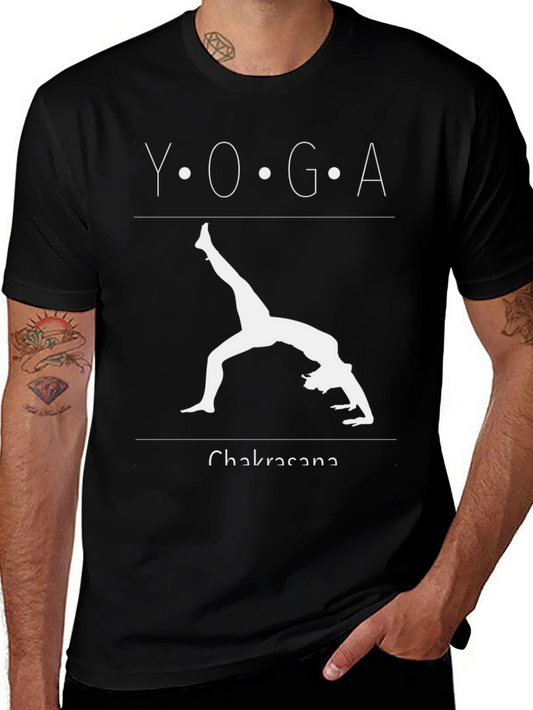 Yoga Chakrasana Black Graphic Tee