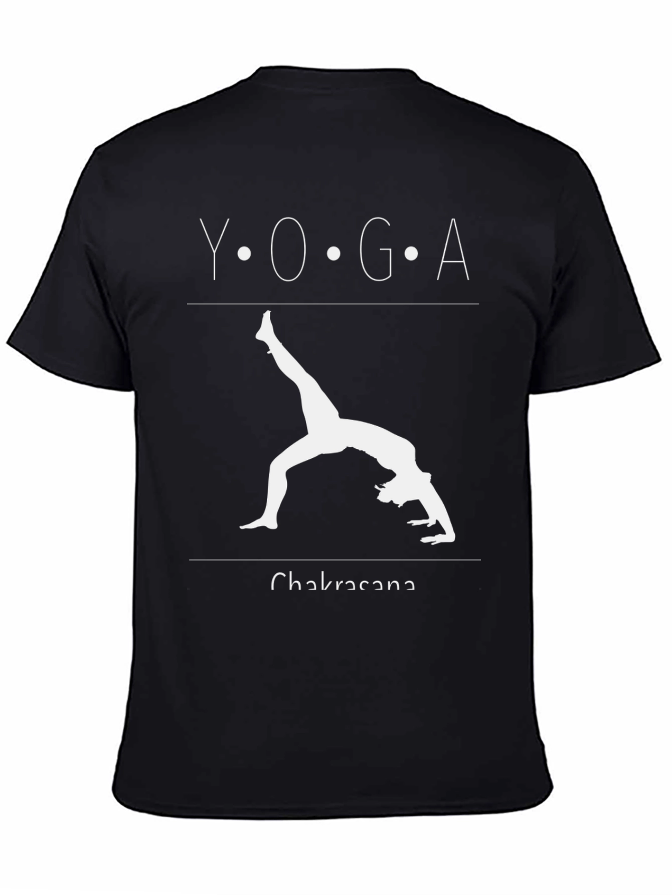 Yoga Chakrasana Black Graphic Tee
