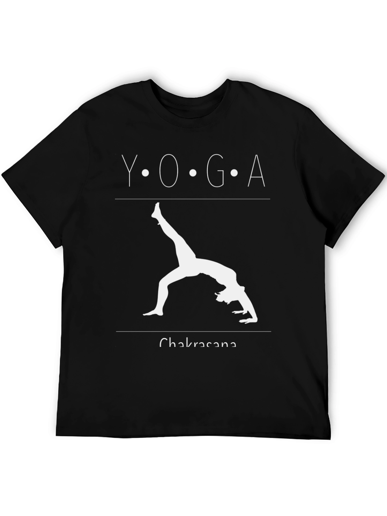 Yoga Chakrasana Black Graphic Tee