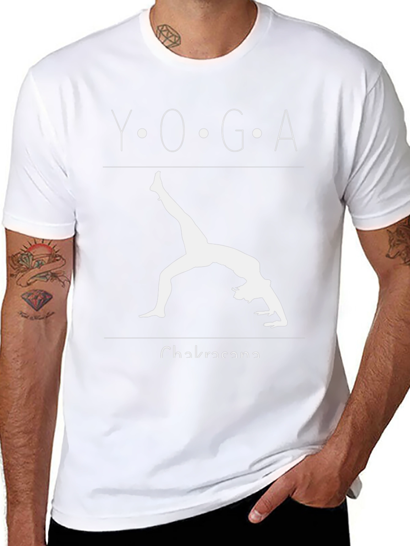Yoga Chakrasana Black Graphic Tee