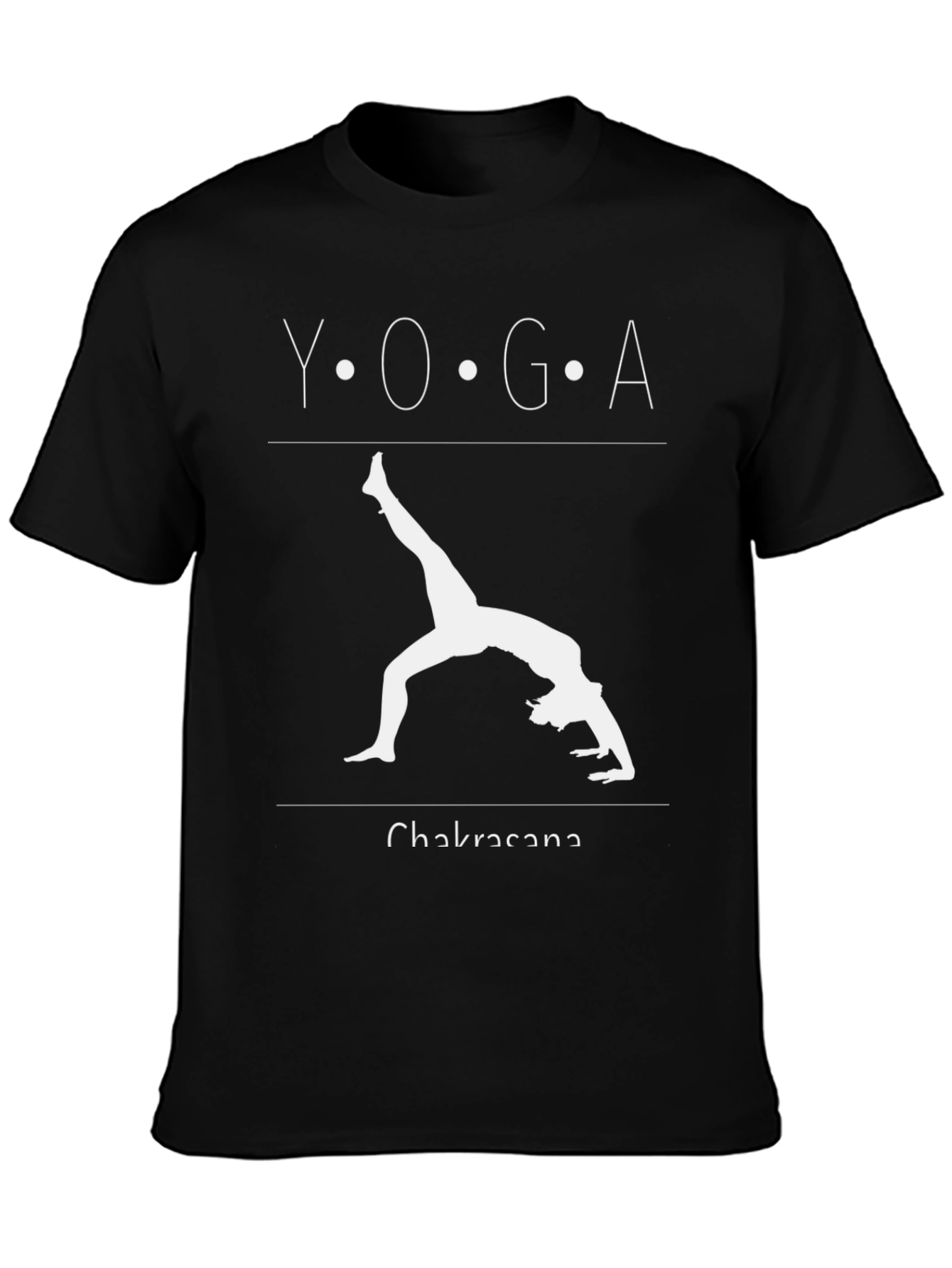 Yoga Chakrasana Black Graphic Tee