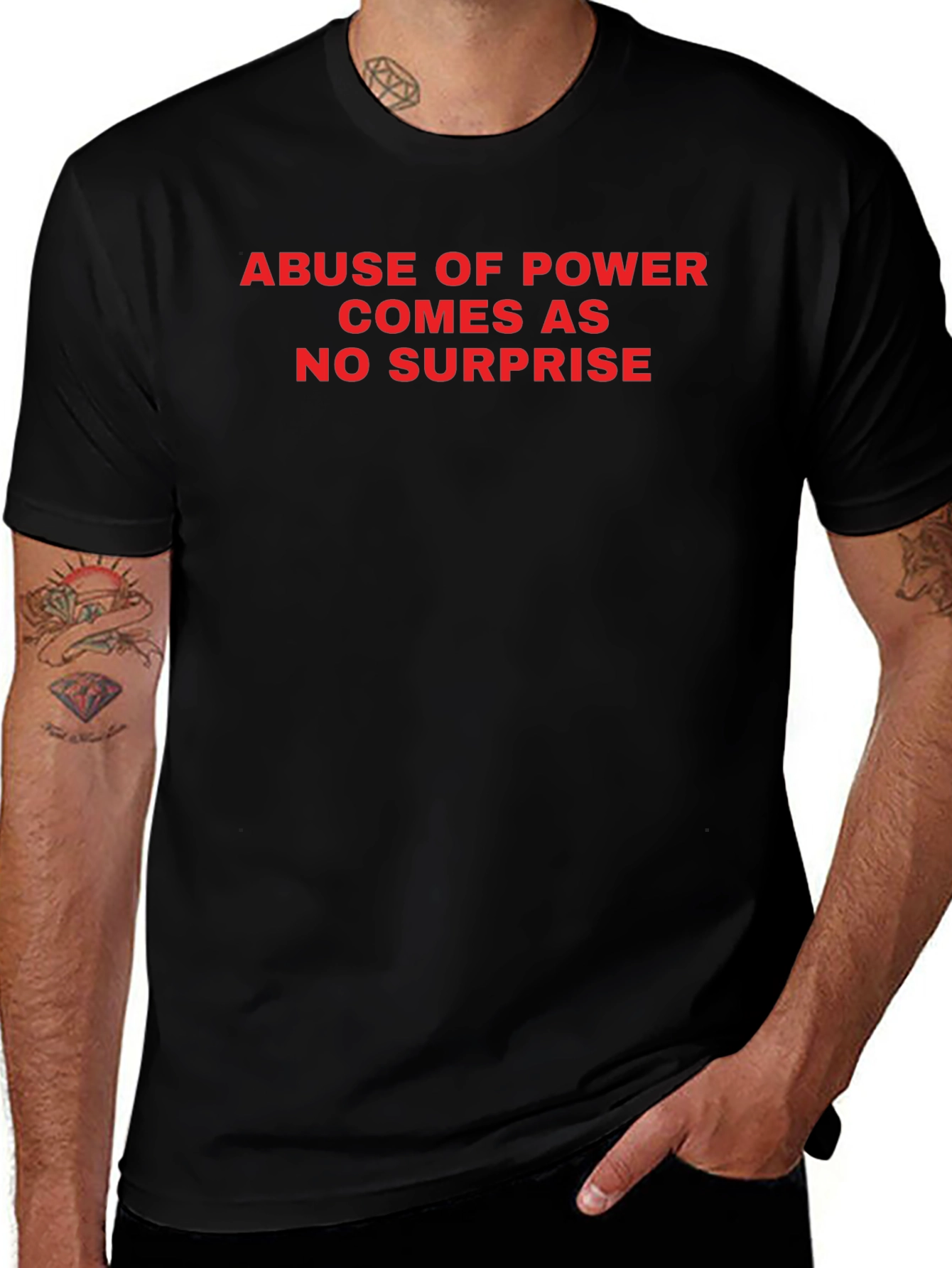 Abuse of Power Statement Tee - Black