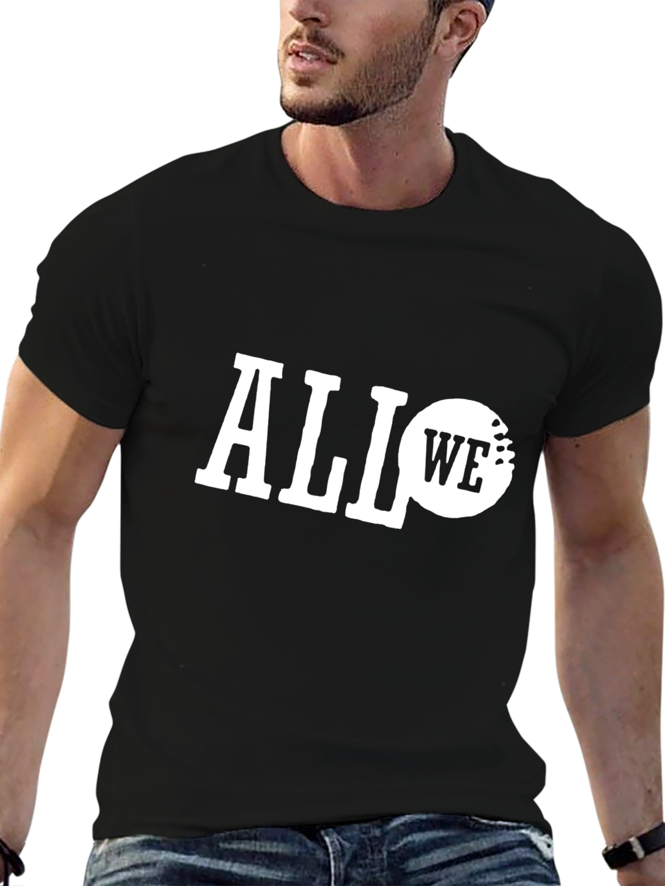 All We Do Is Golf Black Graphic Tee