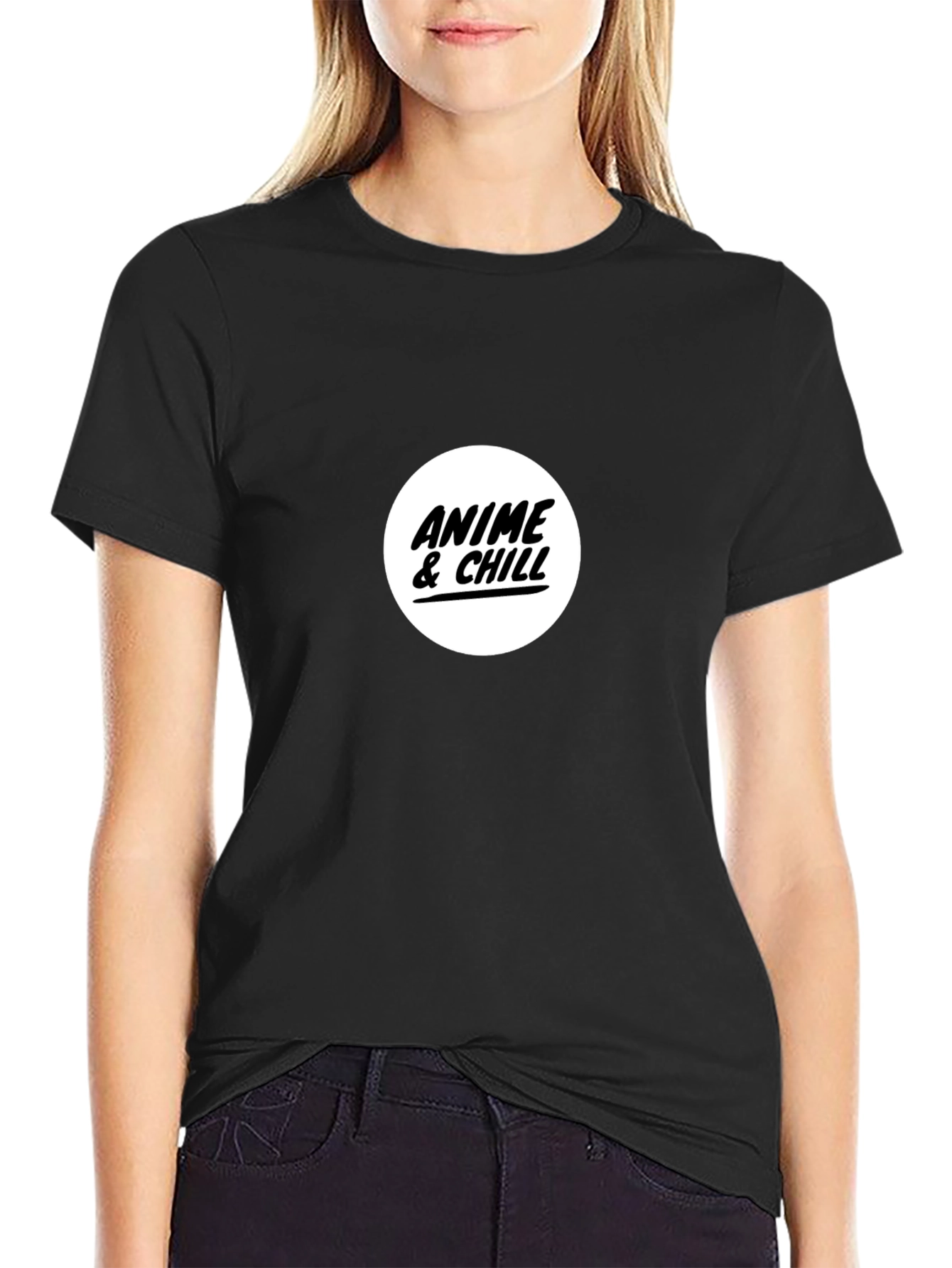 Anime & Chill Black T-Shirt