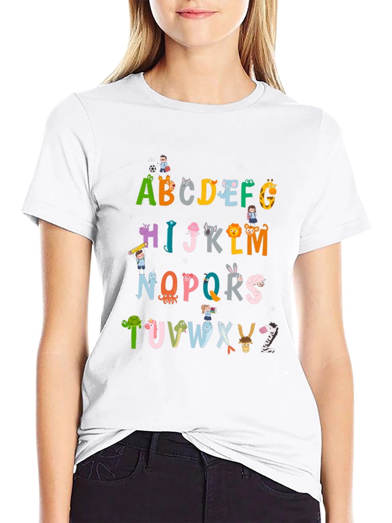 Alphabet Animal Print T-Shirt - Fun & Educational