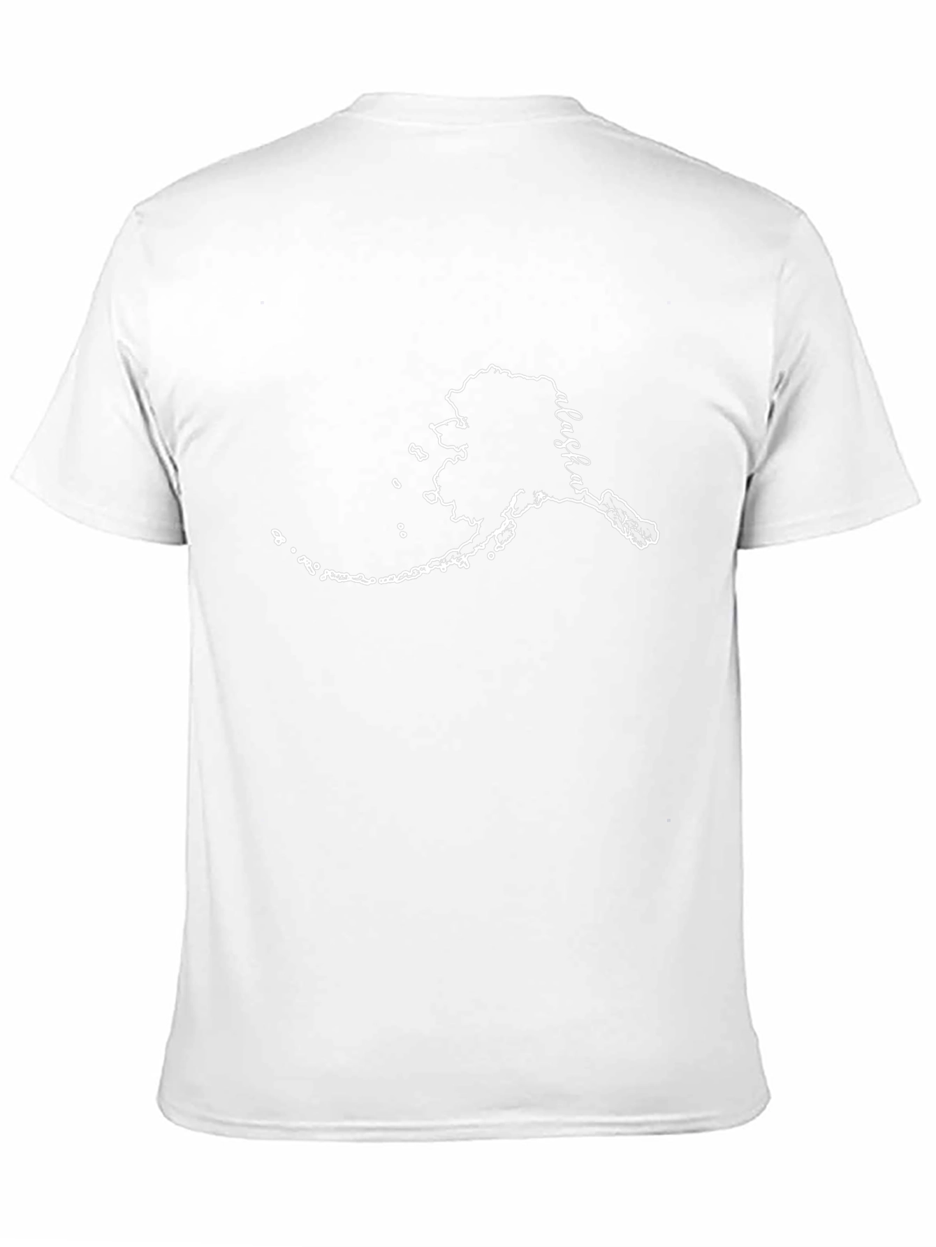 Alaska Outline Graphic Tee - Black Cotton T-Shirt