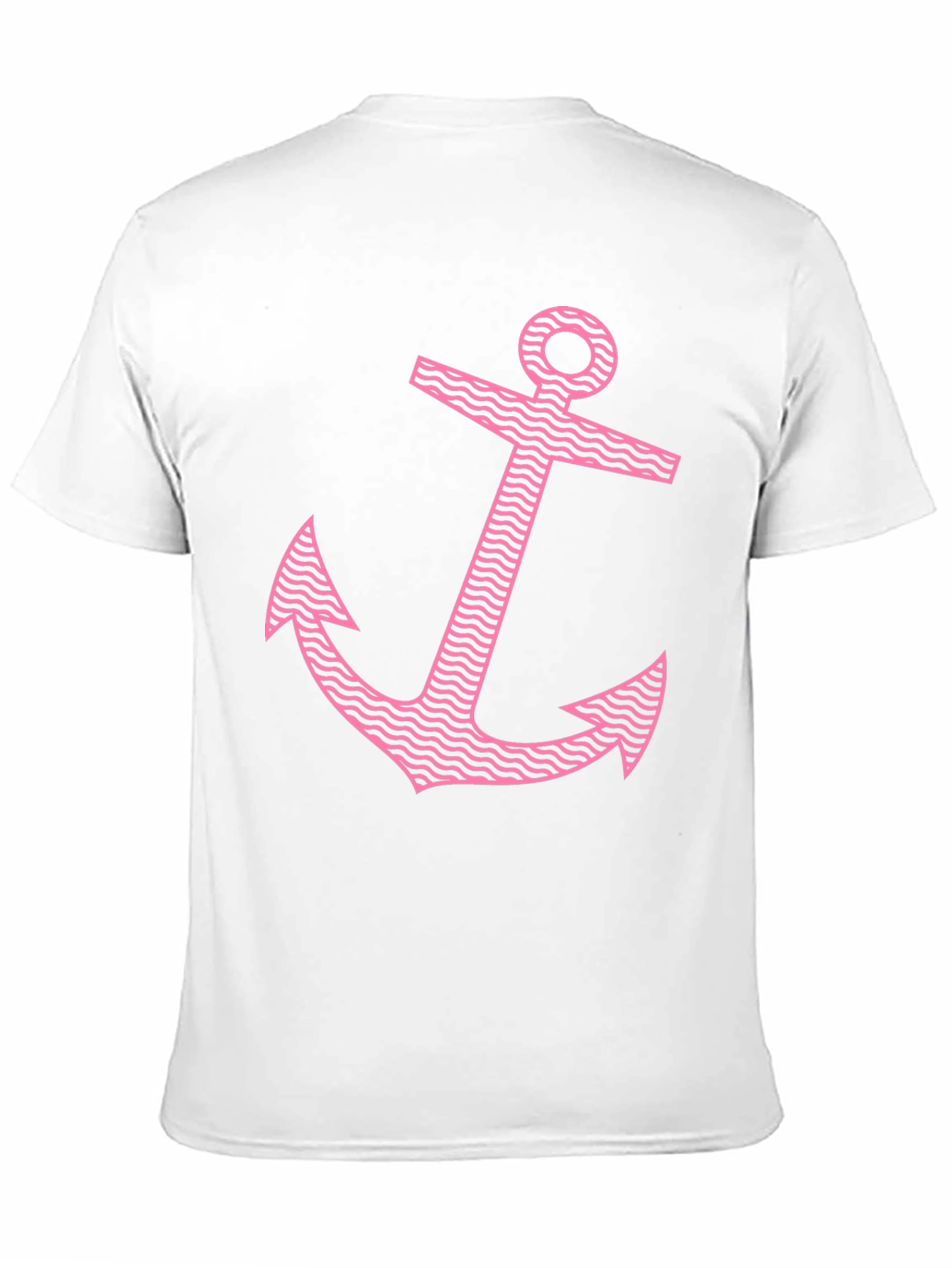 Anchor Graphic Tee - Pink Print on Black