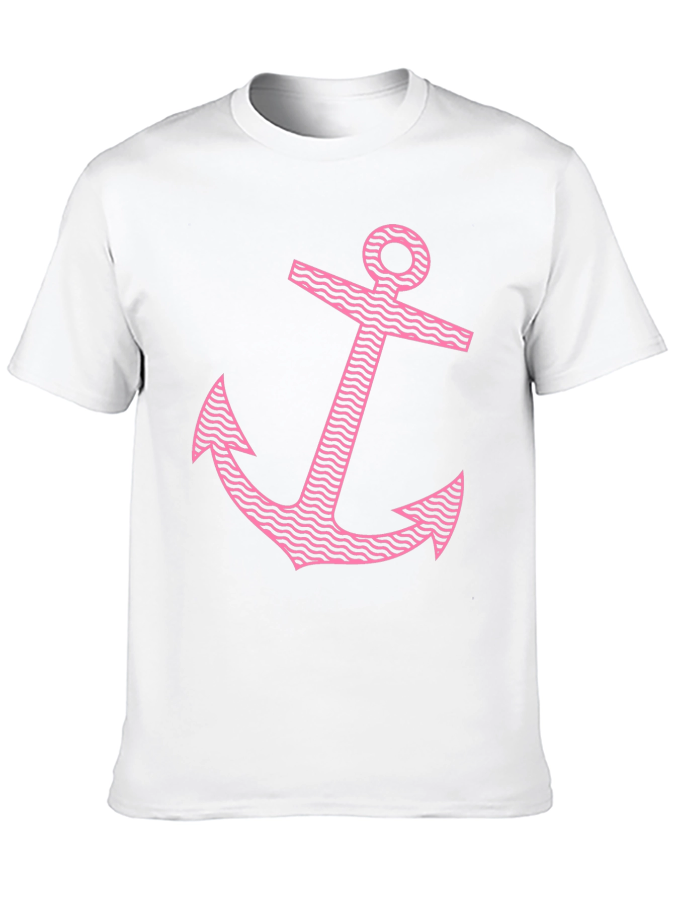 Anchor Graphic Tee - Pink Print on Black