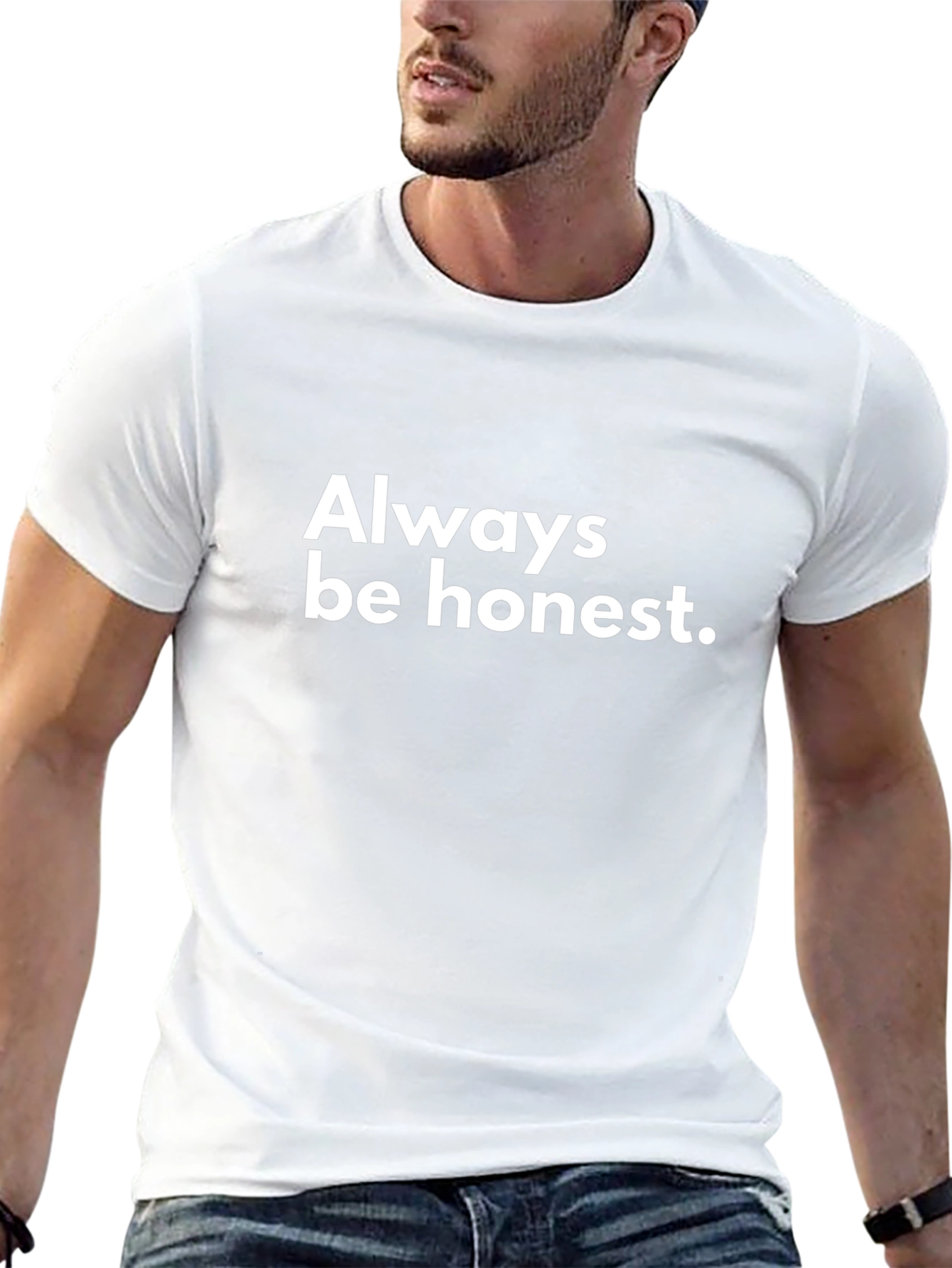 Always Be Honest Graphic Tee - Black