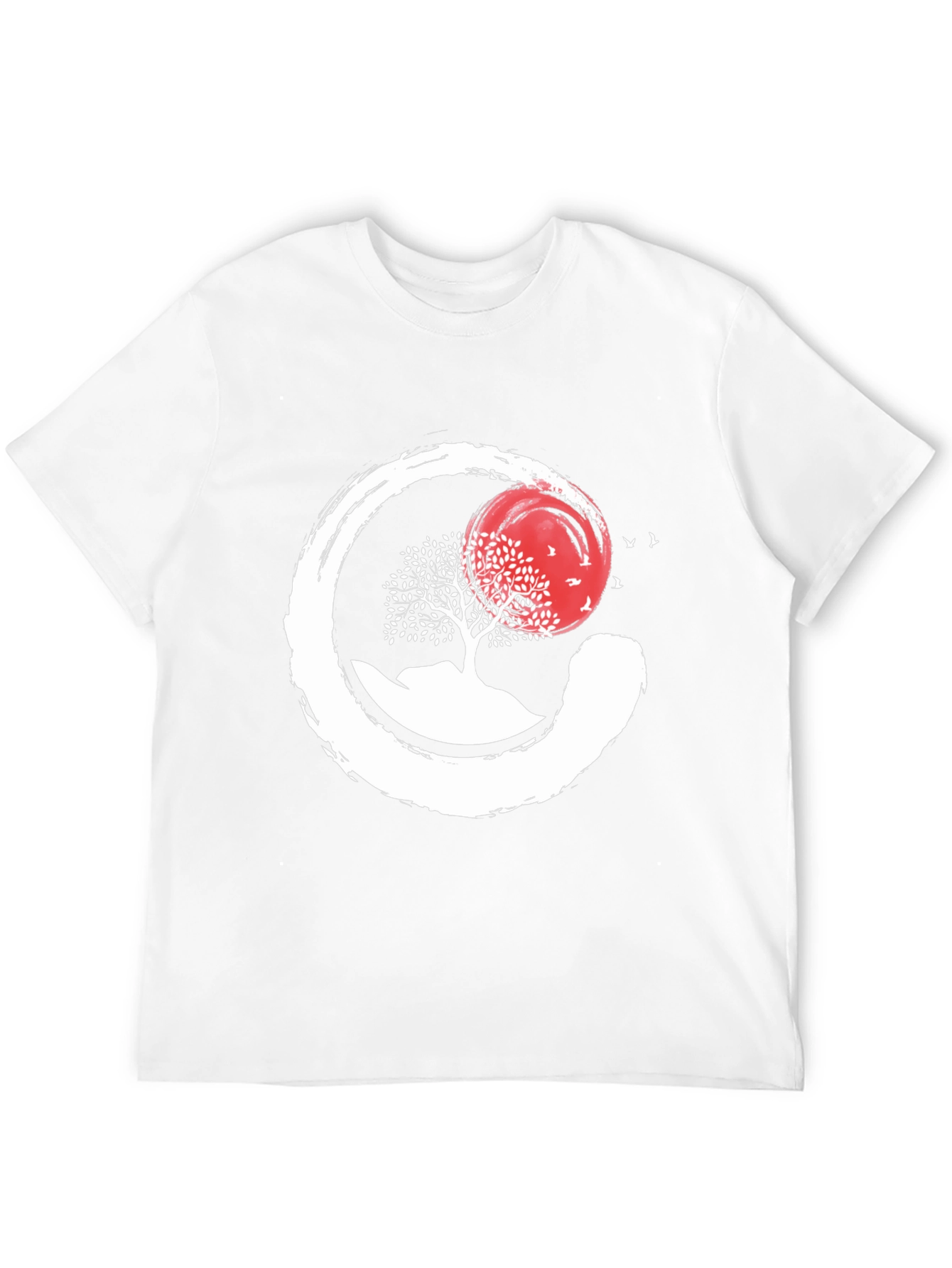Zen Circle Tree & Sunset Graphic Tee