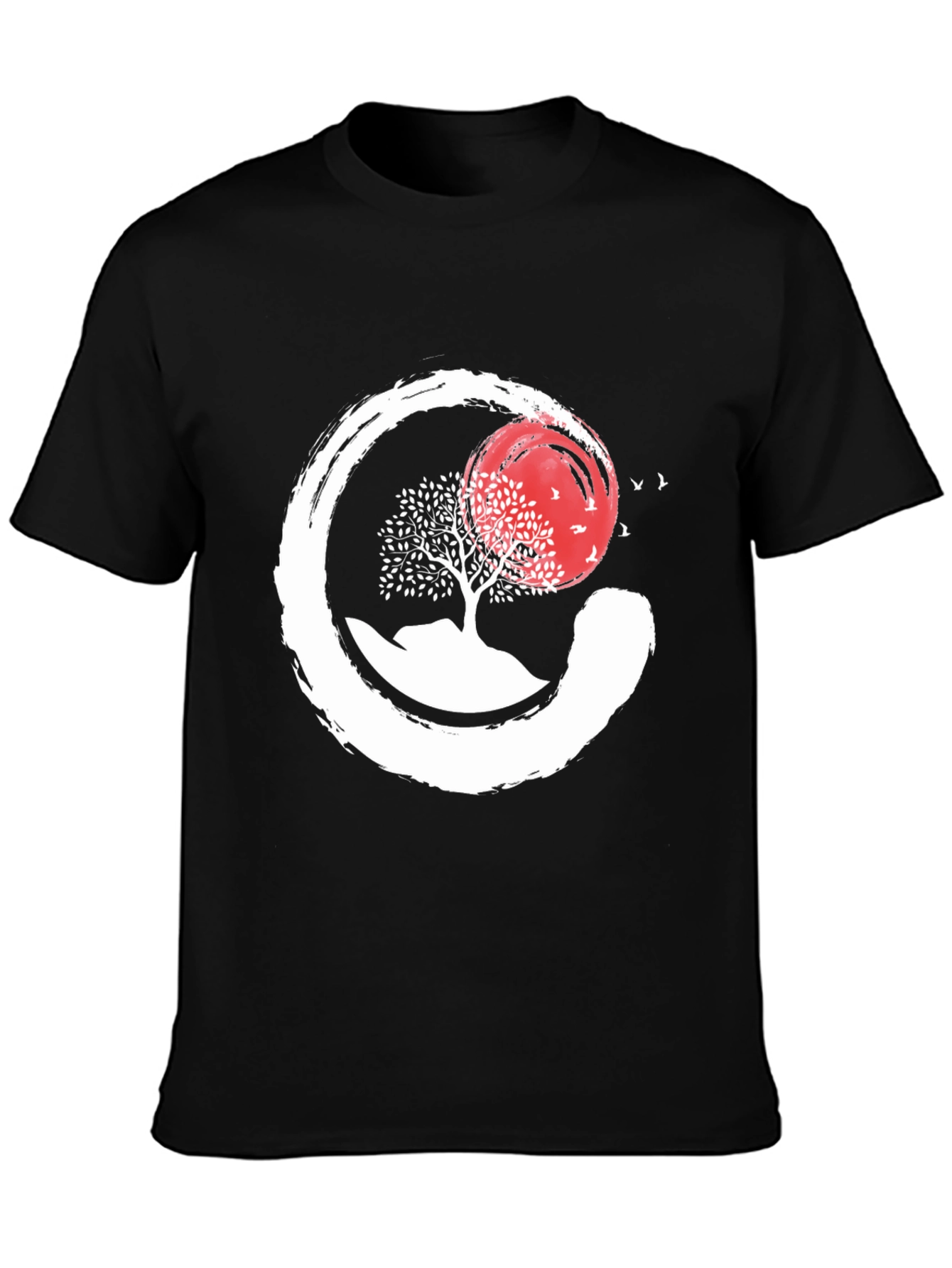 Zen Circle Tree & Sunset Graphic Tee