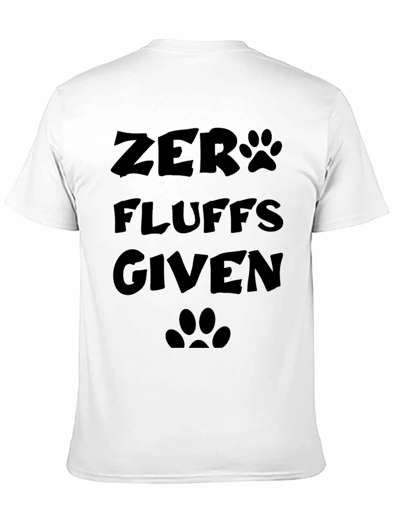 Zero Fluffs Given Black T-Shirt
