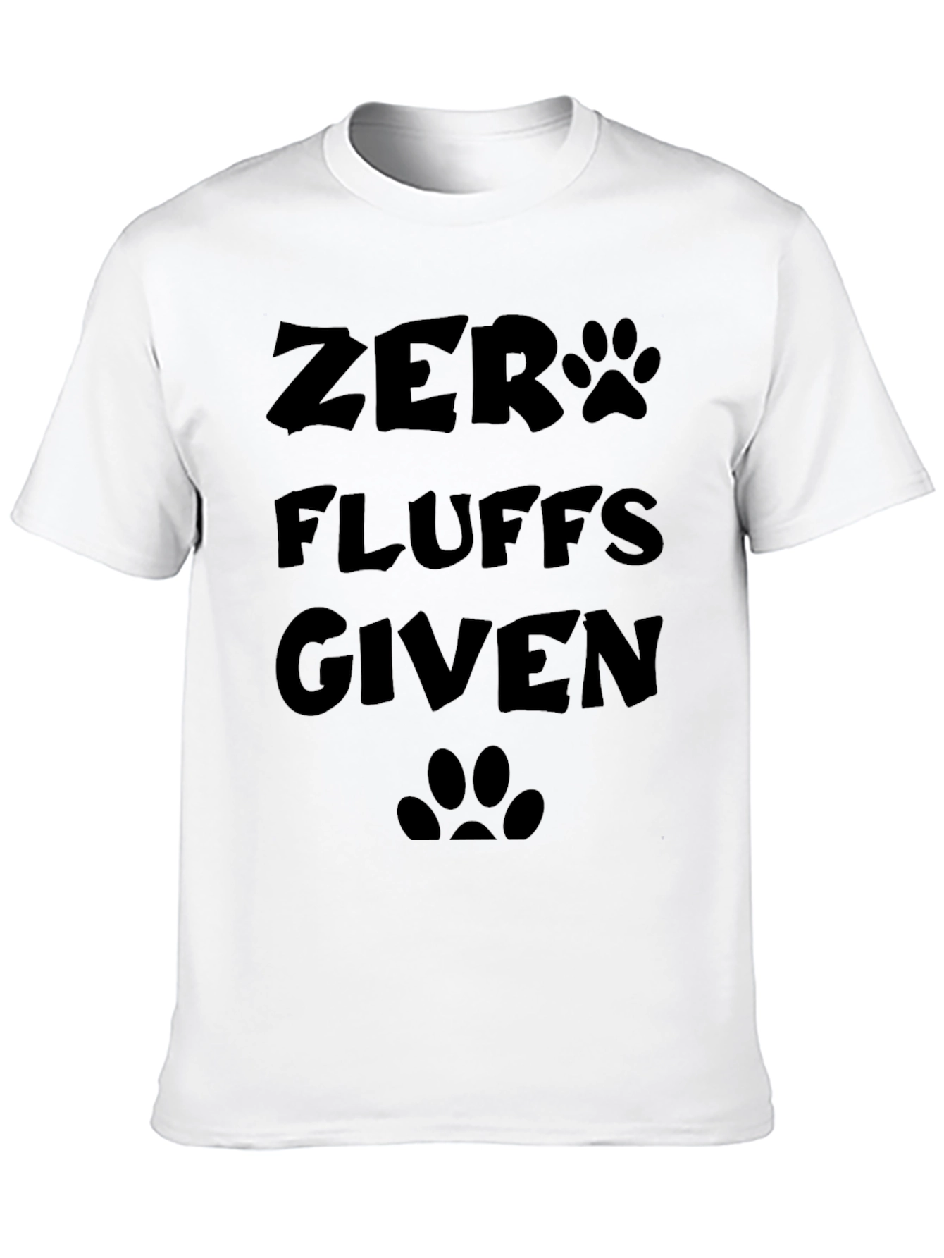 Zero Fluffs Given Black T-Shirt