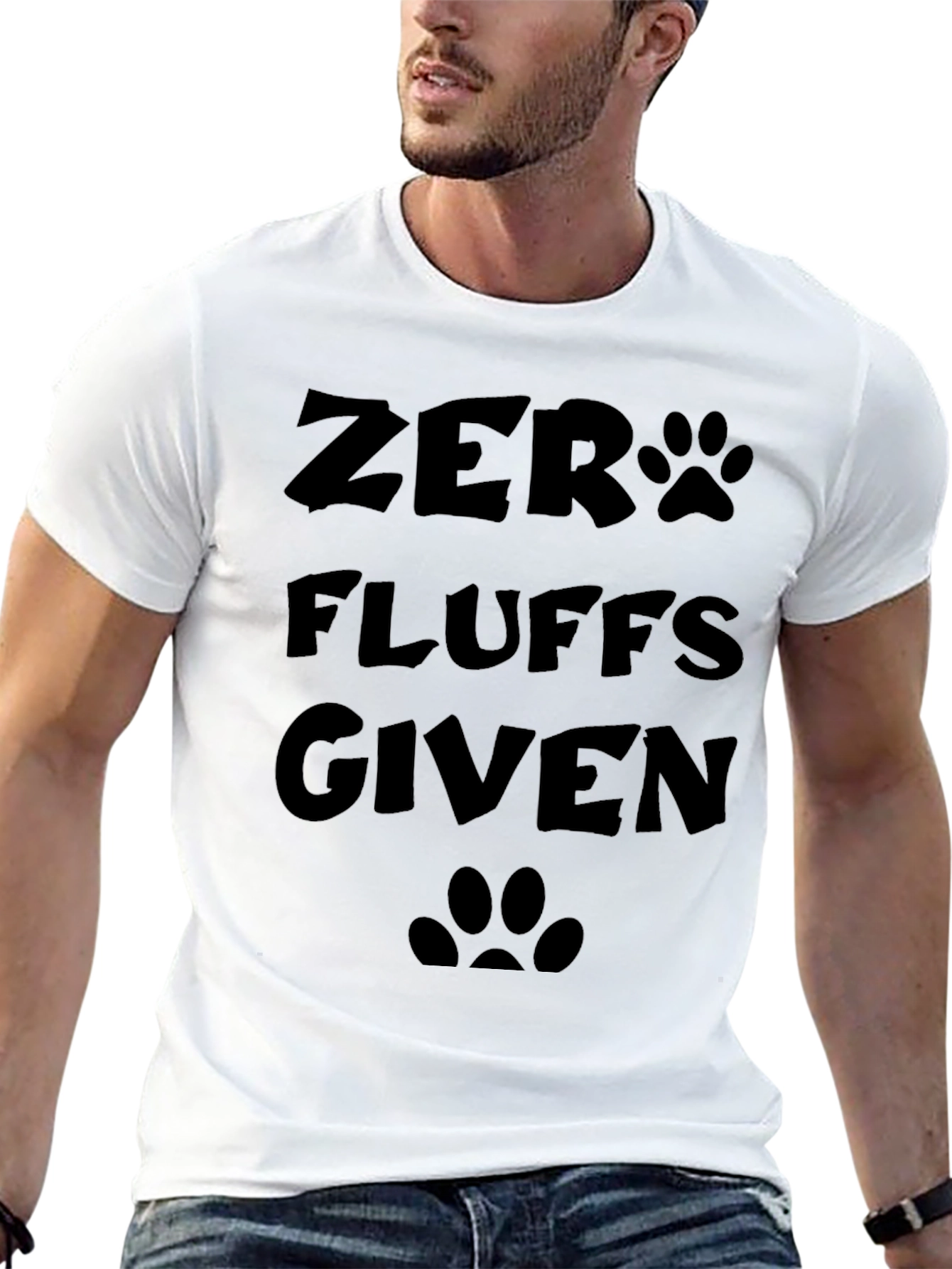 Zero Fluffs Given Black T-Shirt