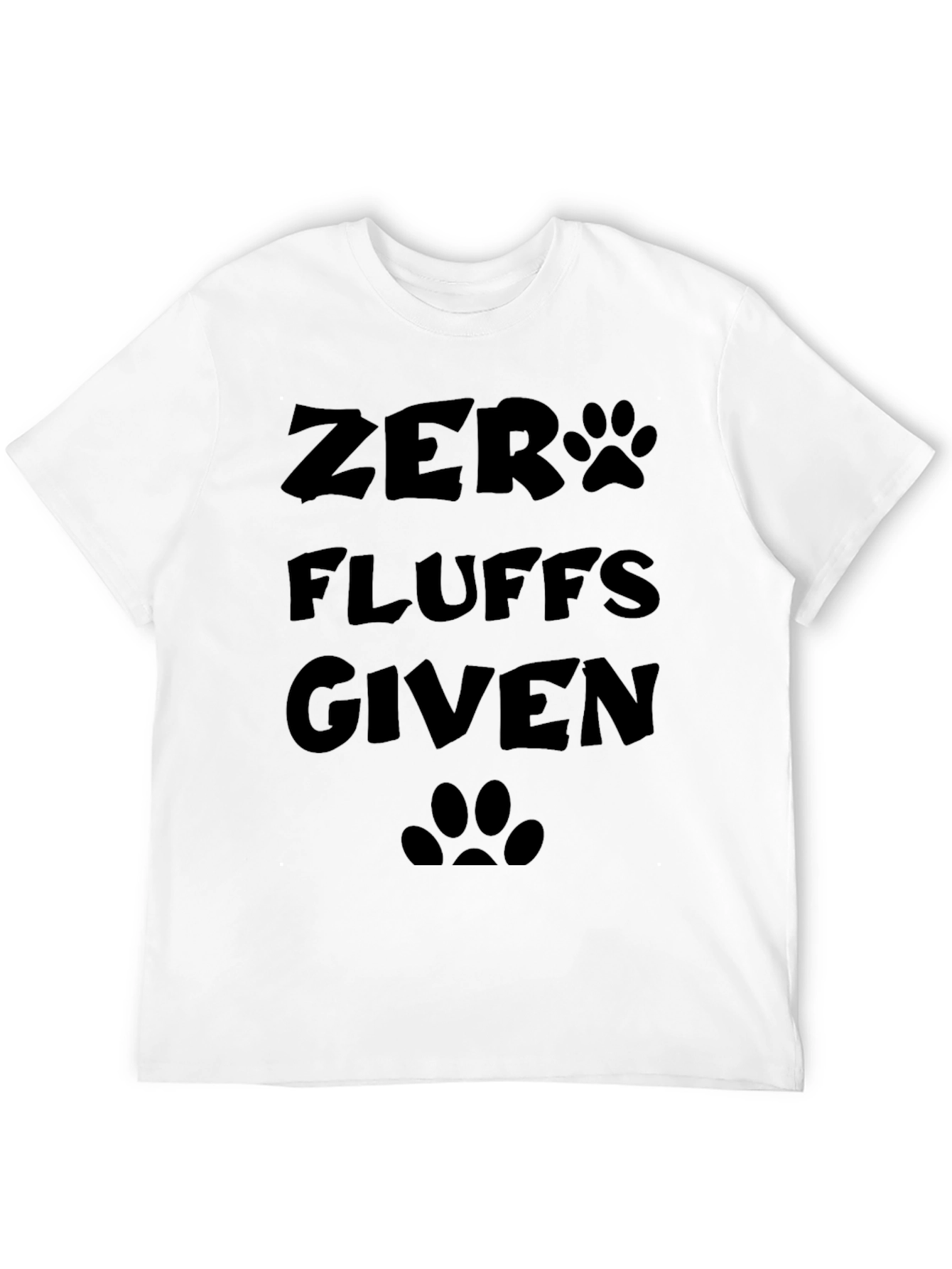 Zero Fluffs Given Black T-Shirt