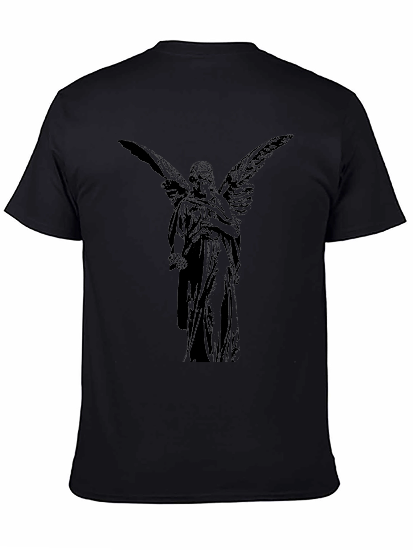 Angel Wings Graphic Black T-Shirt