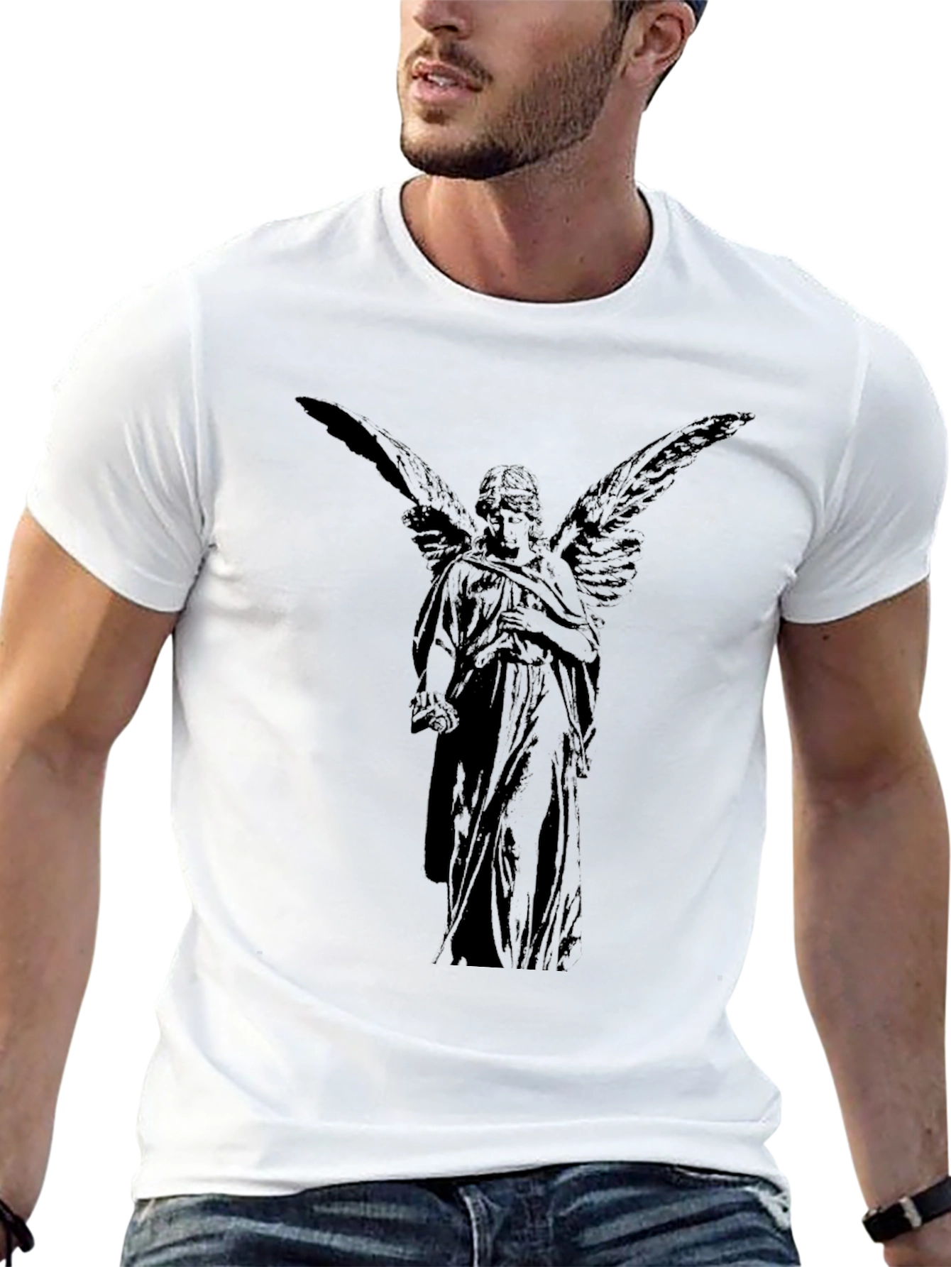Angel Wings Graphic Black T-Shirt