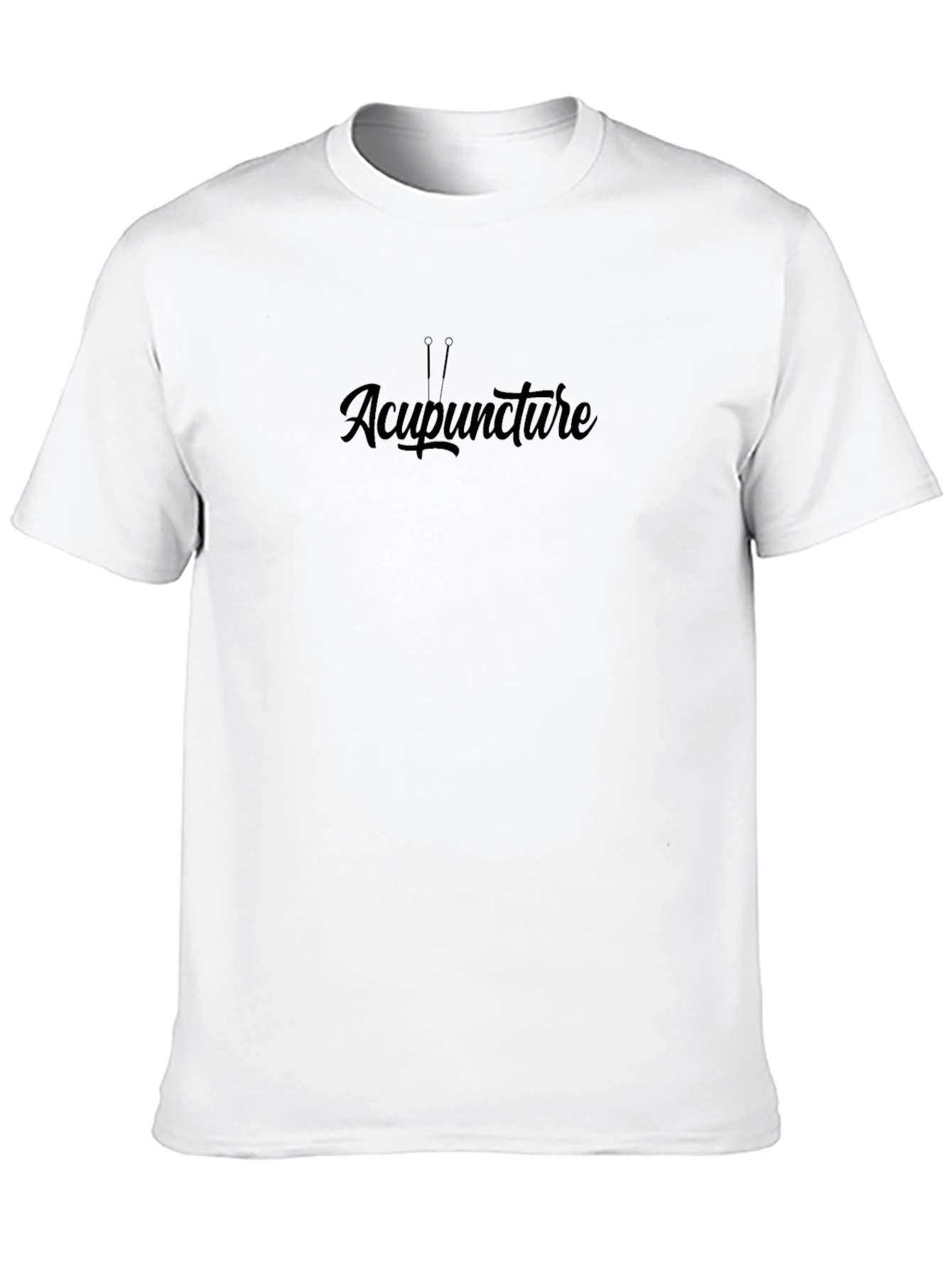 Acupuncture Graphic Tee - Black Cotton T-Shirt