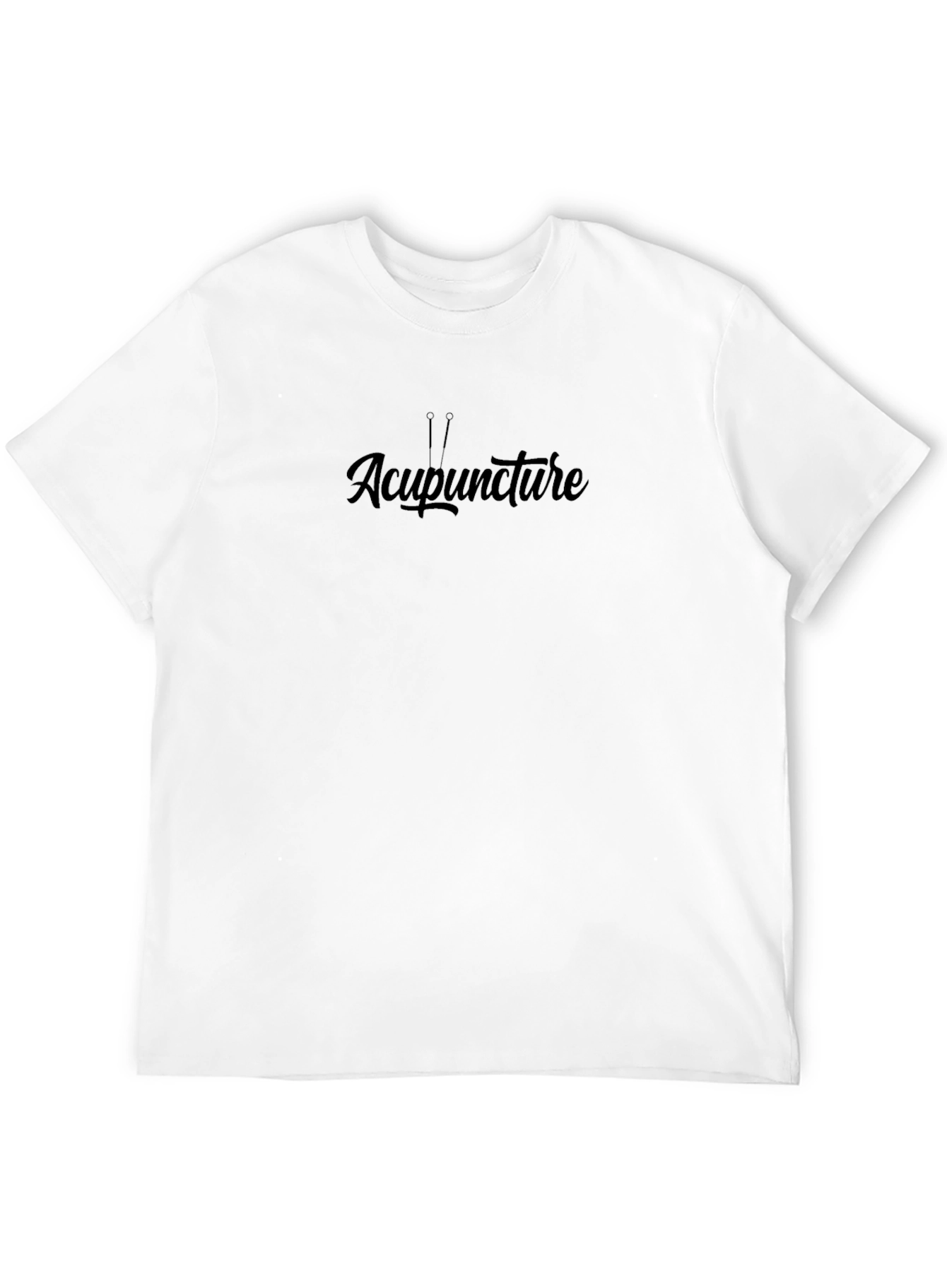 Acupuncture Graphic Tee - Black Cotton T-Shirt
