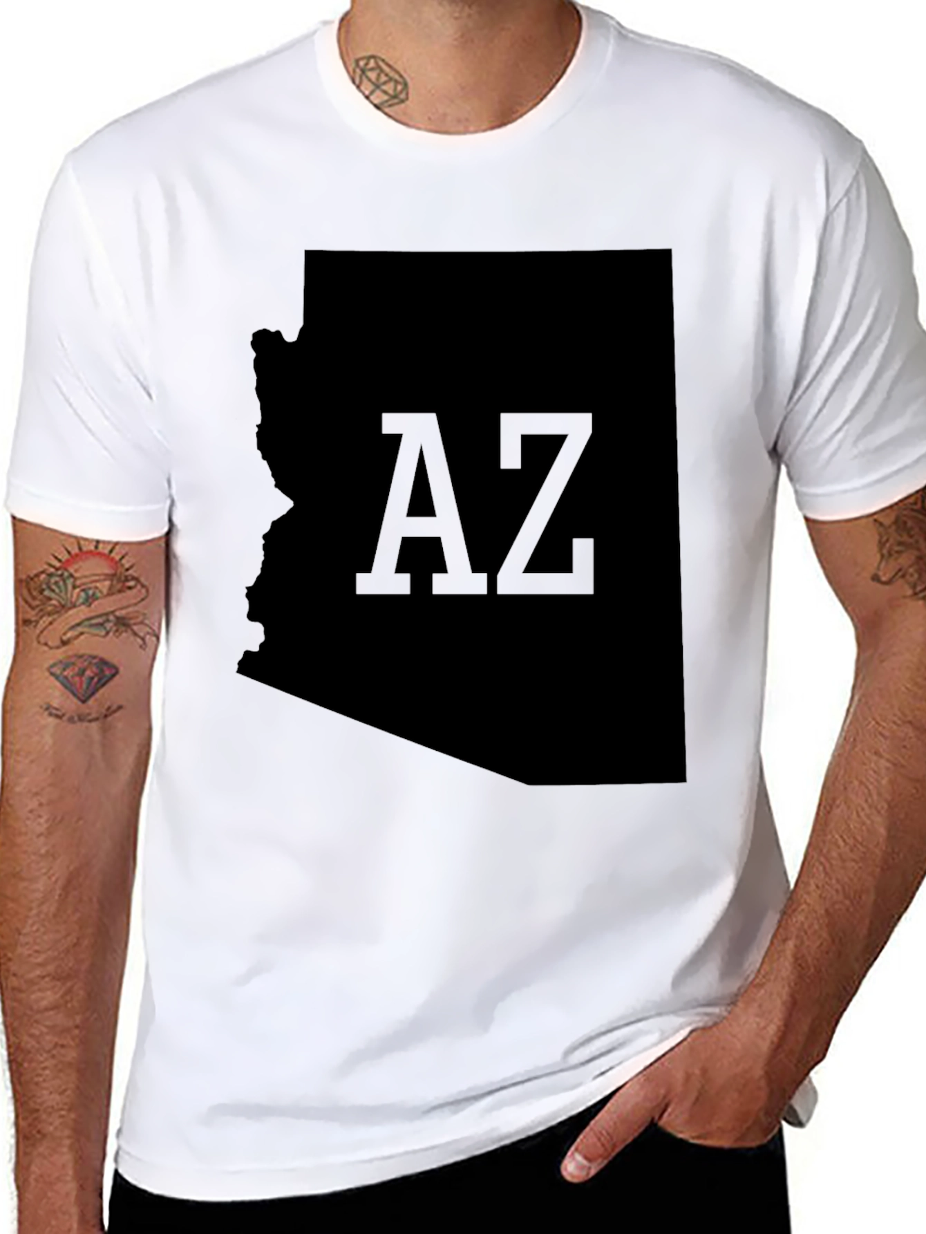 Arizona AZ State Outline Graphic T-Shirt