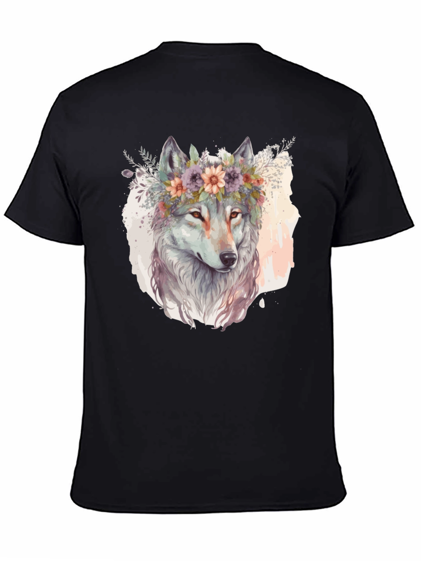 Wolf in Bloom Graphic Tee - Soft Cotton Blend