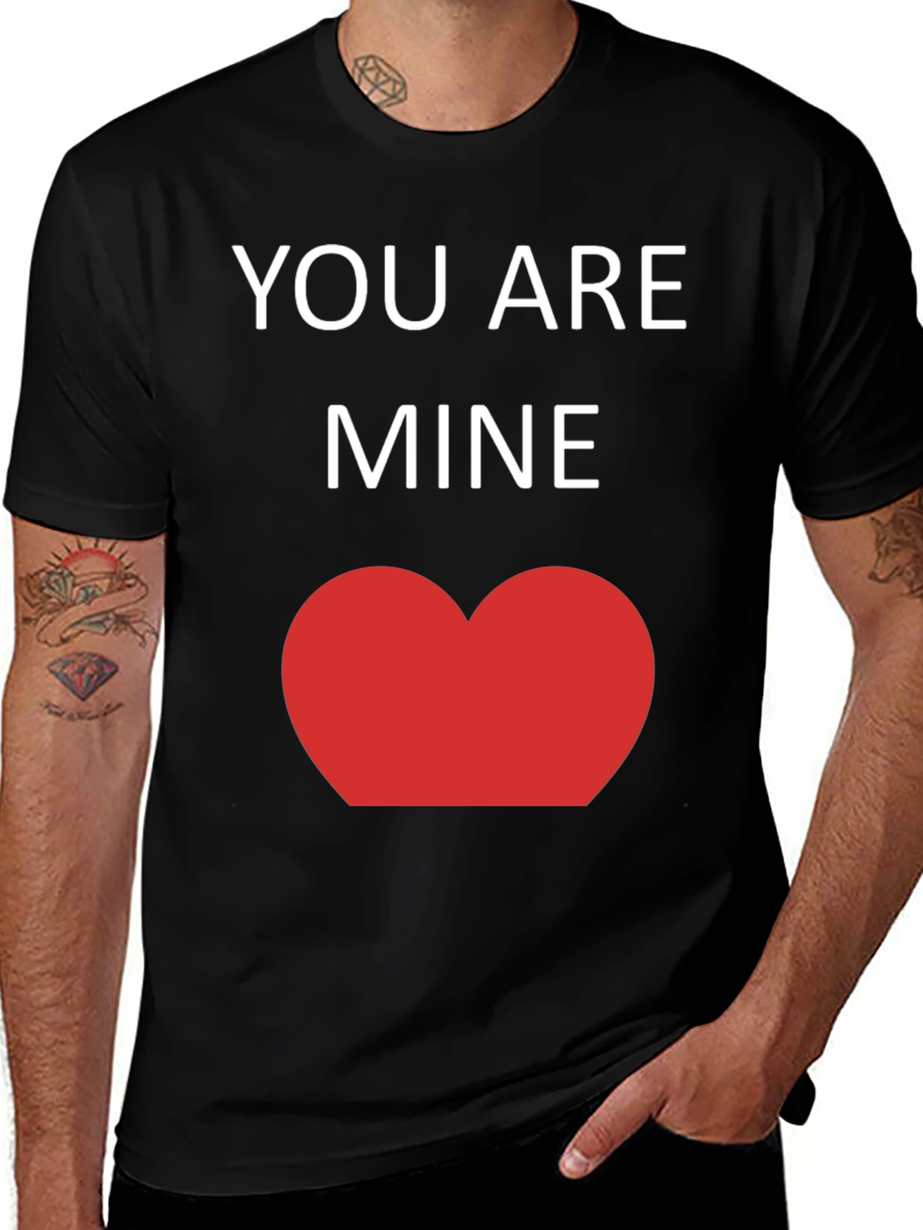 You Are Mine T-Shirt - Romantic Heart Tee