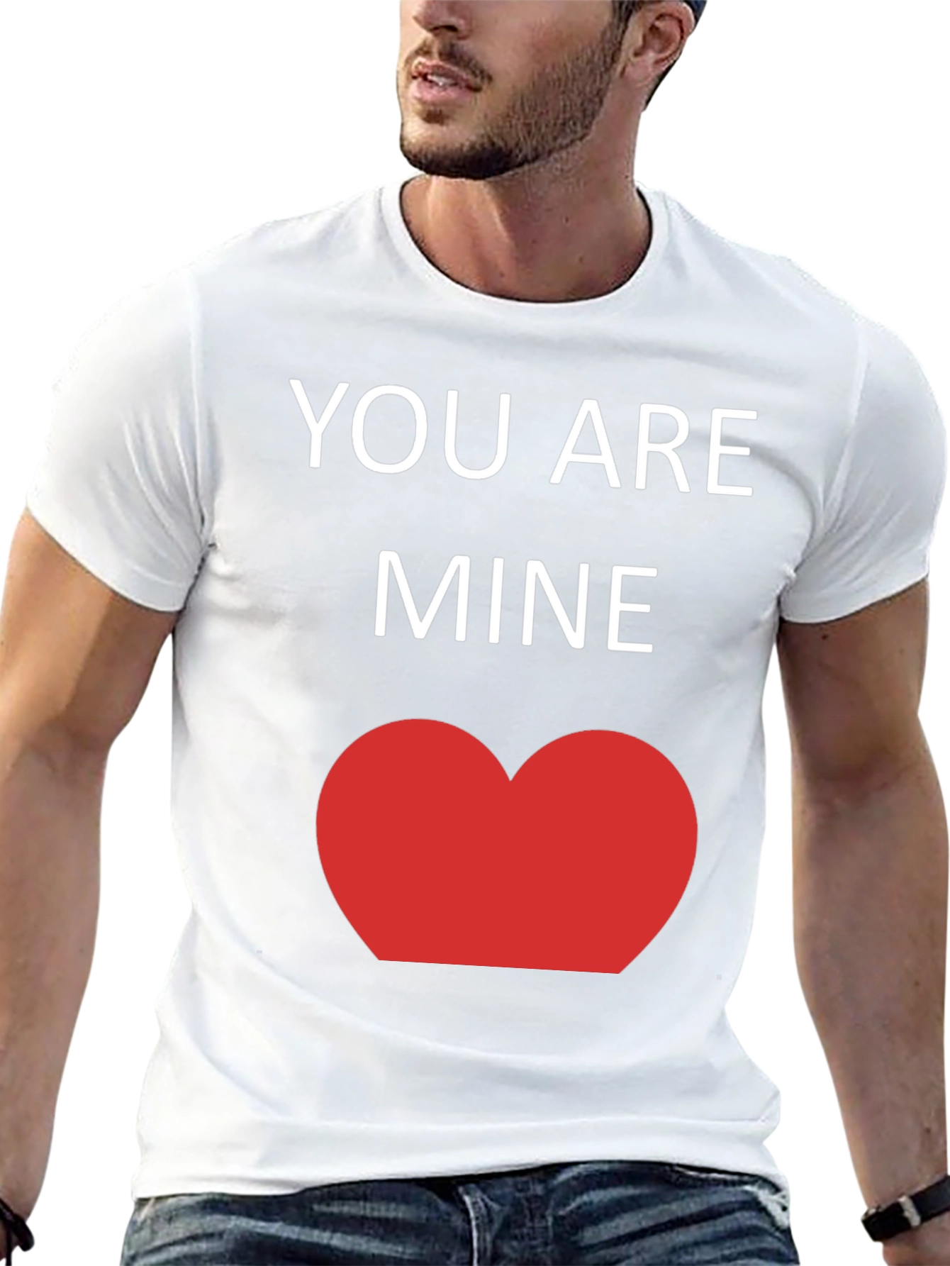 You Are Mine T-Shirt - Romantic Heart Tee