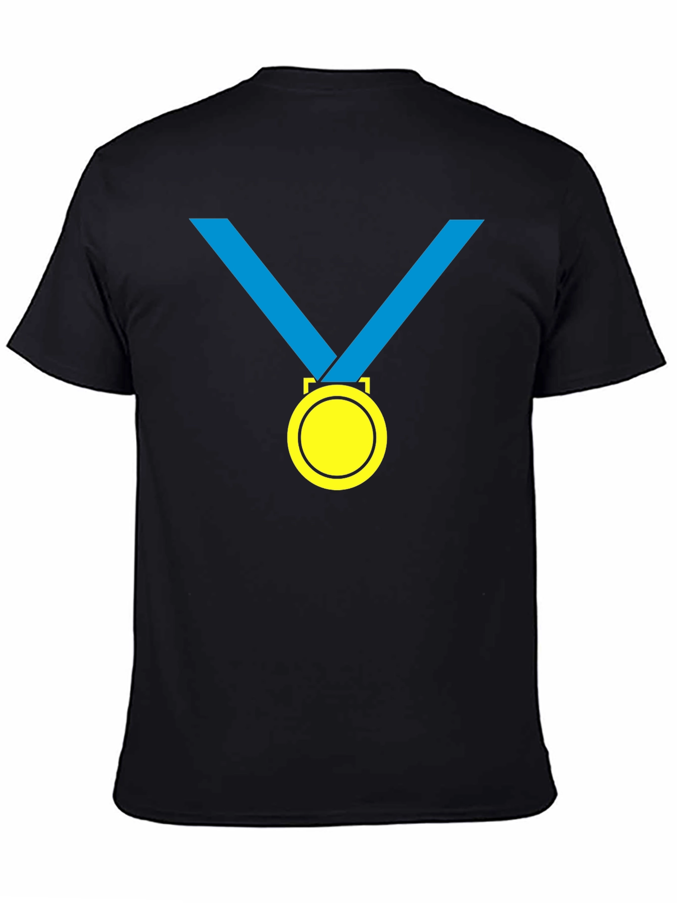Winners Medal Graphic Tee - Black Cotton T-Shirt