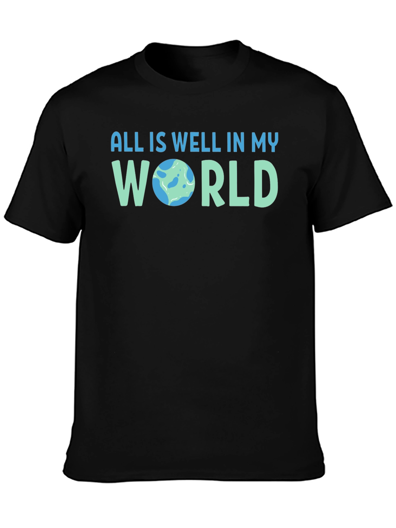 All is Well Earth Graphic Tee - Mens T-Shirt