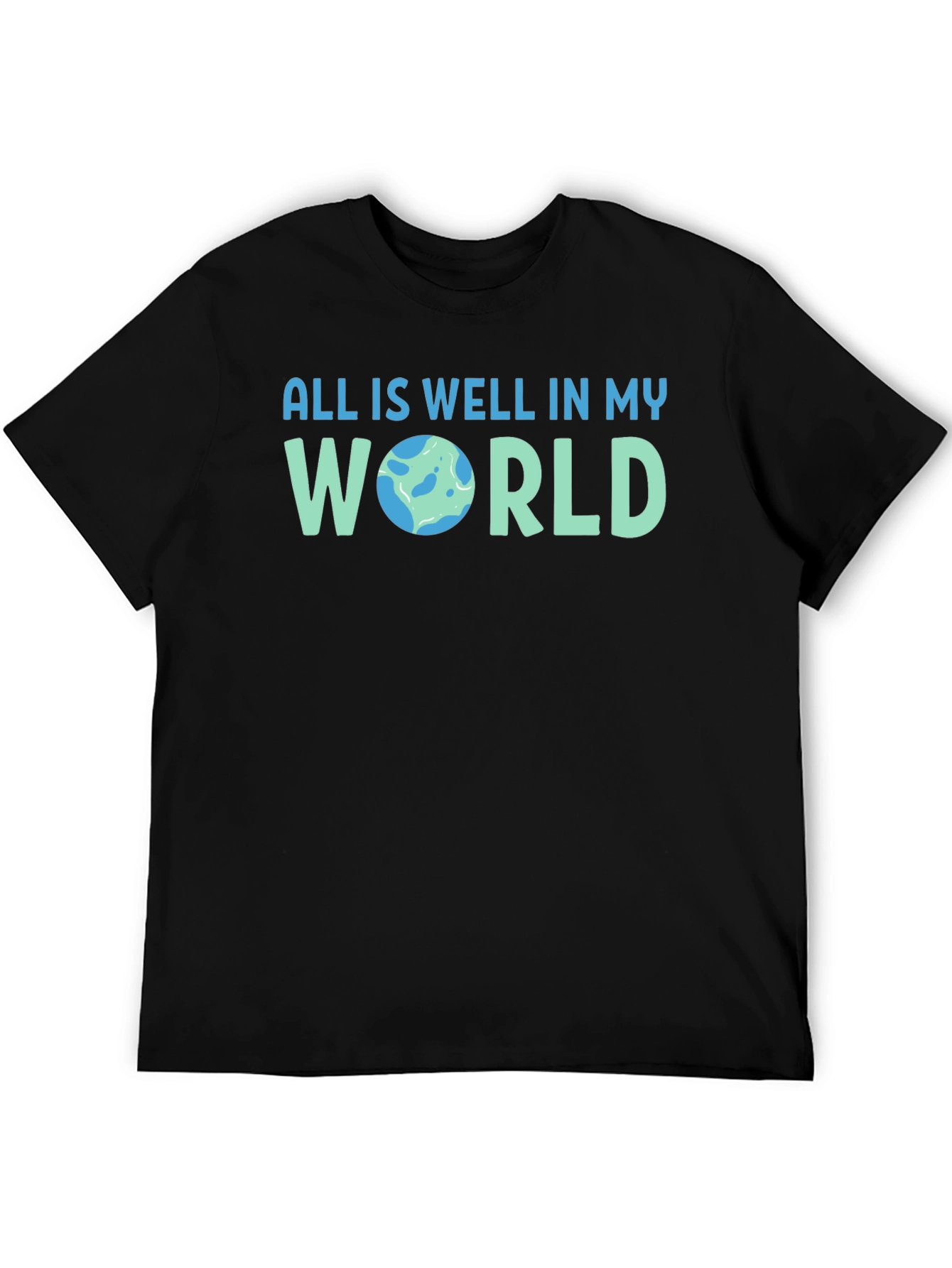 All is Well Earth Graphic Tee - Mens T-Shirt