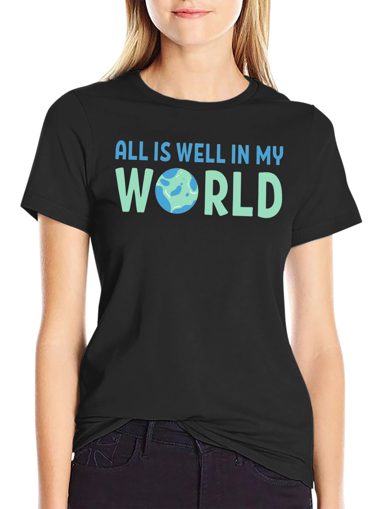 All is Well Earth Graphic Tee - Mens T-Shirt