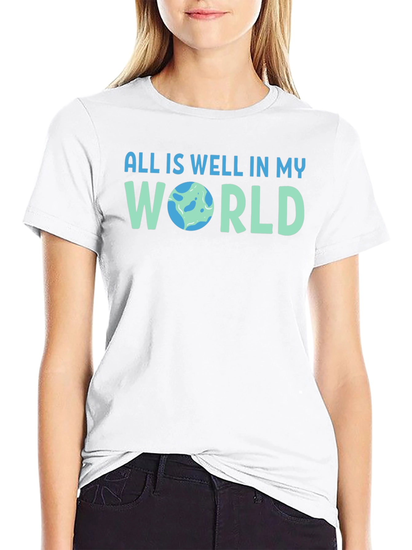 All is Well Earth Graphic Tee - Mens T-Shirt