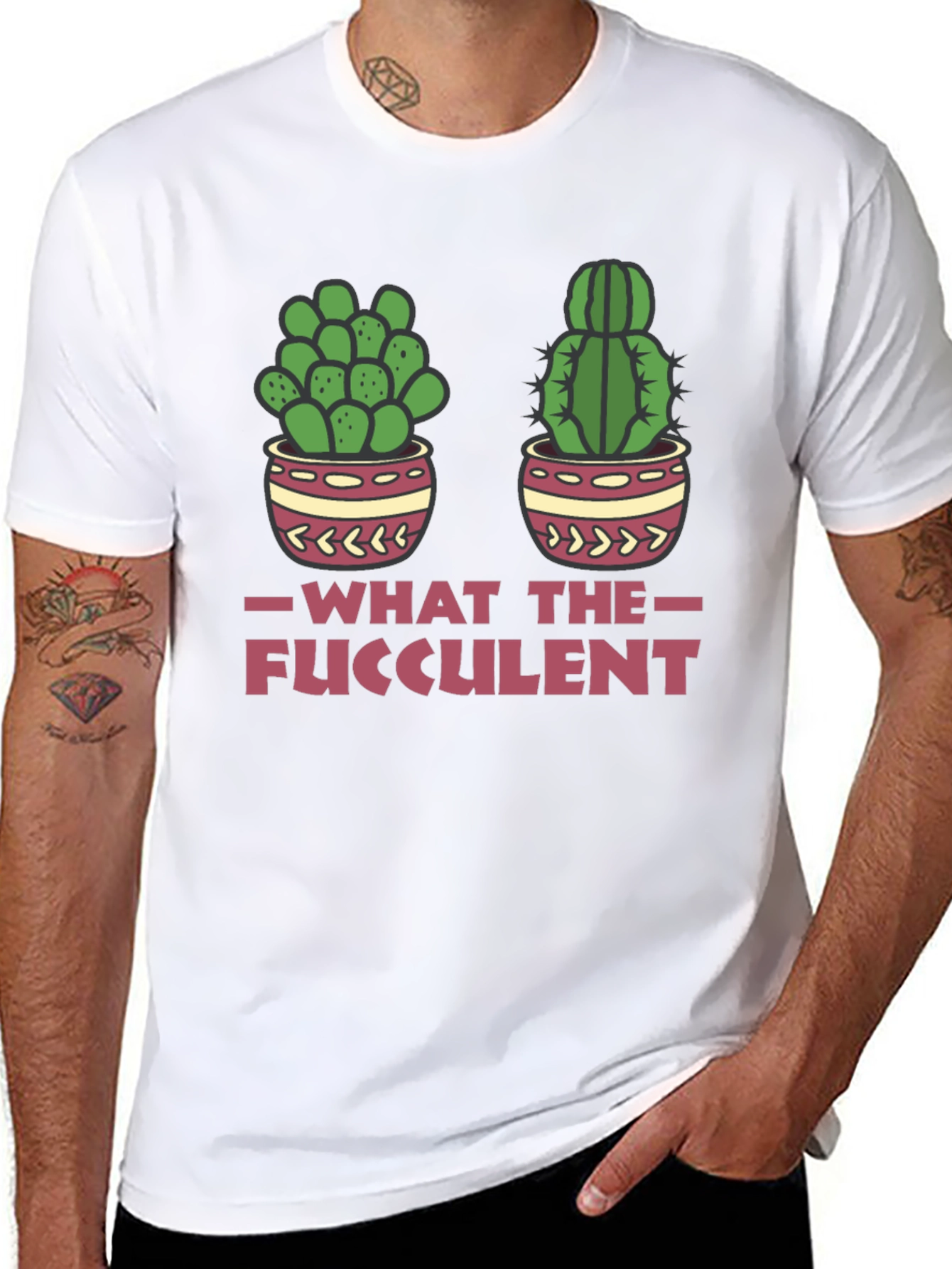 What The Fucculent Funny Cactus T-Shirt