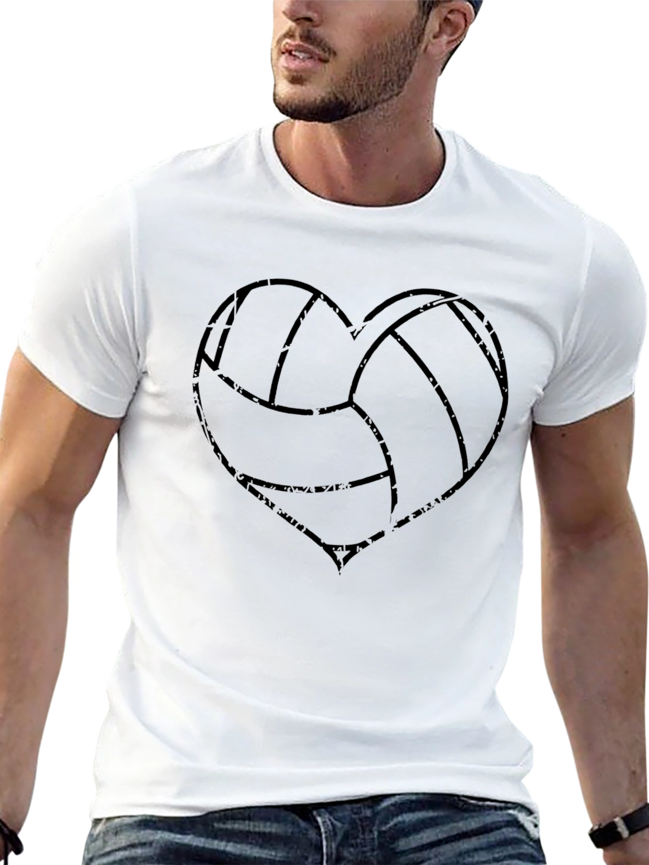 Volleyball Heart Graphic Tee