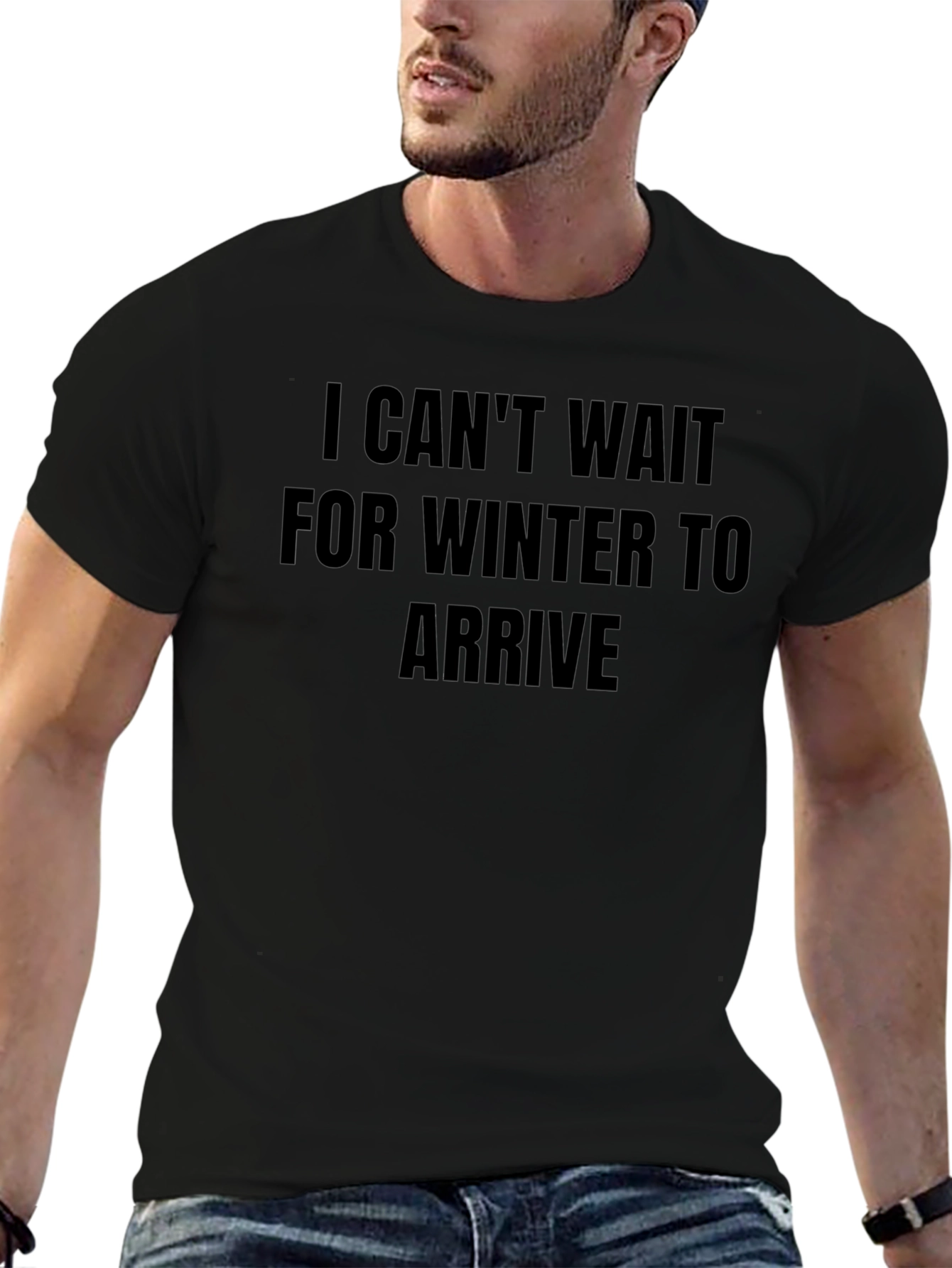 Winter Awaits Black Graphic Tee