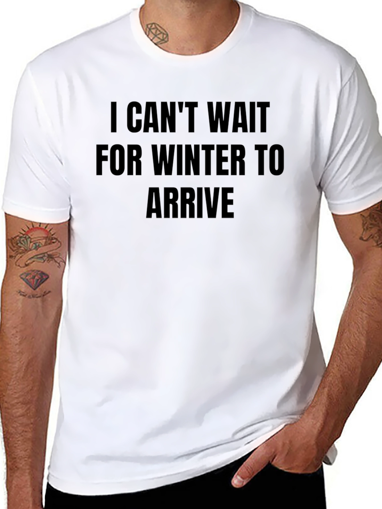 Winter Awaits Black Graphic Tee
