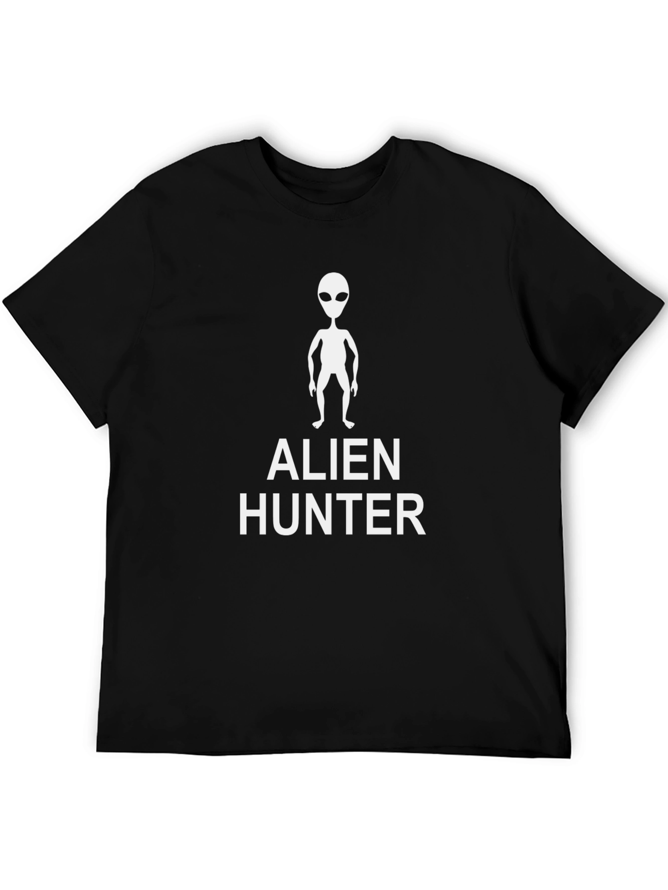Alien Hunter Graphic Print T-Shirt - Black