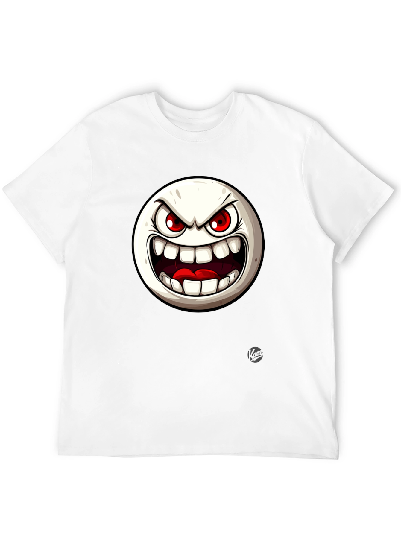 Angry Face Graphic Black T-Shirt