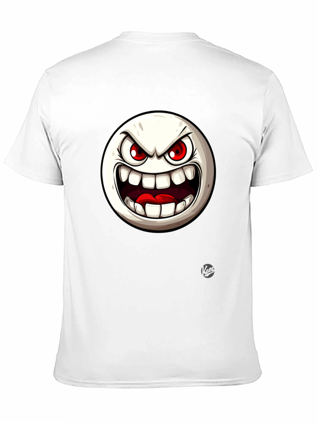 Angry Face Graphic Black T-Shirt