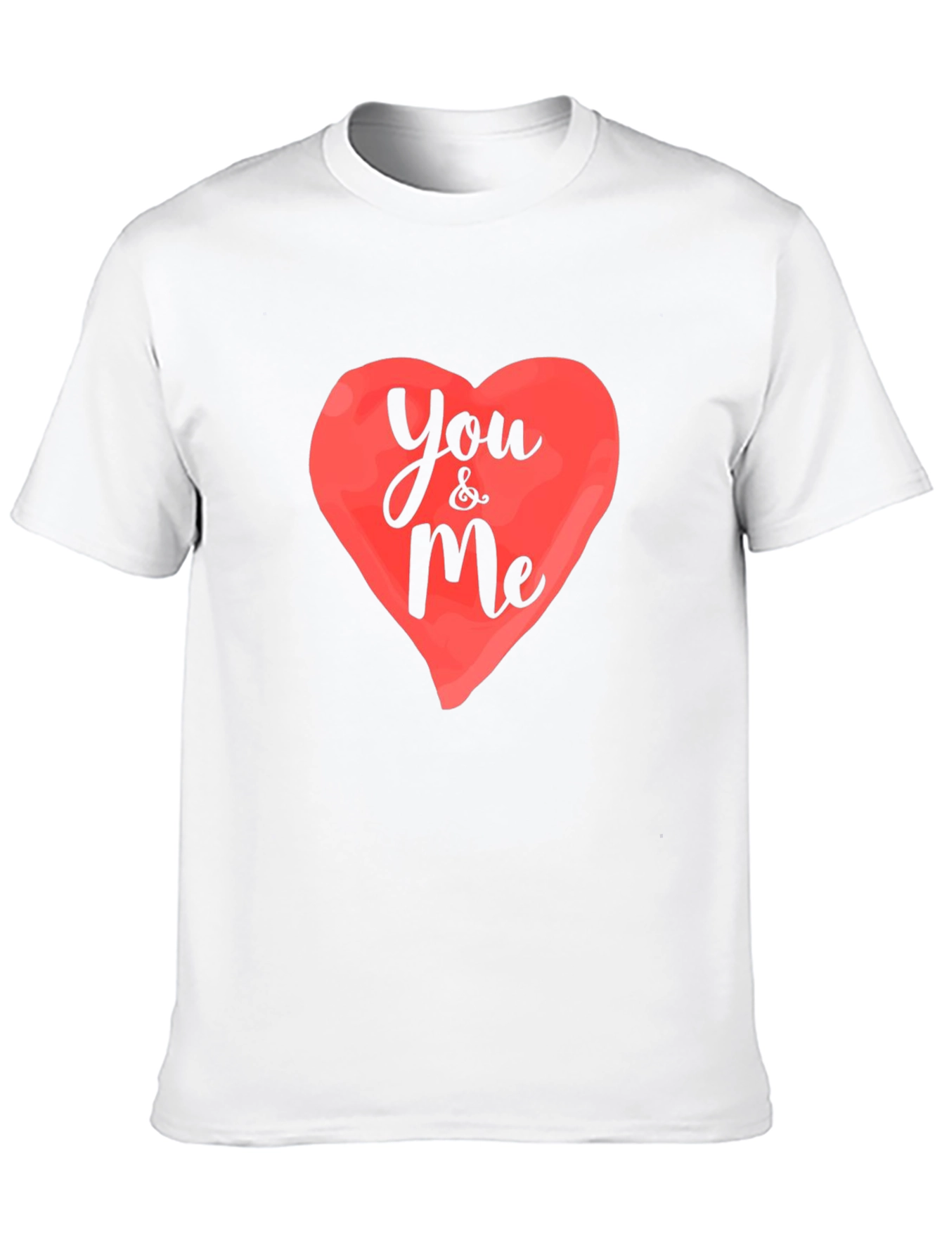 You & Me Heart Graphic Black T-Shirt