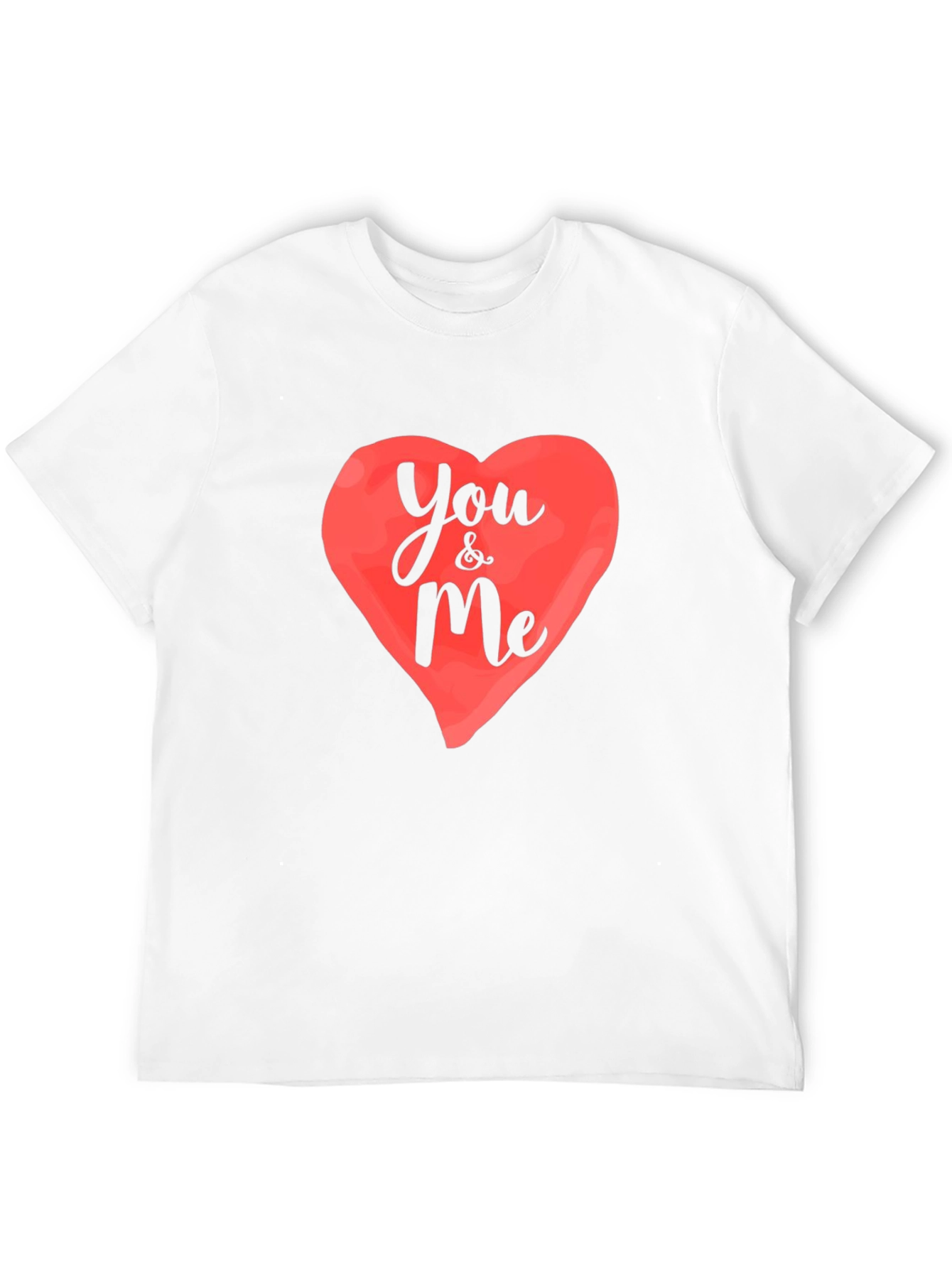 You & Me Heart Graphic Black T-Shirt