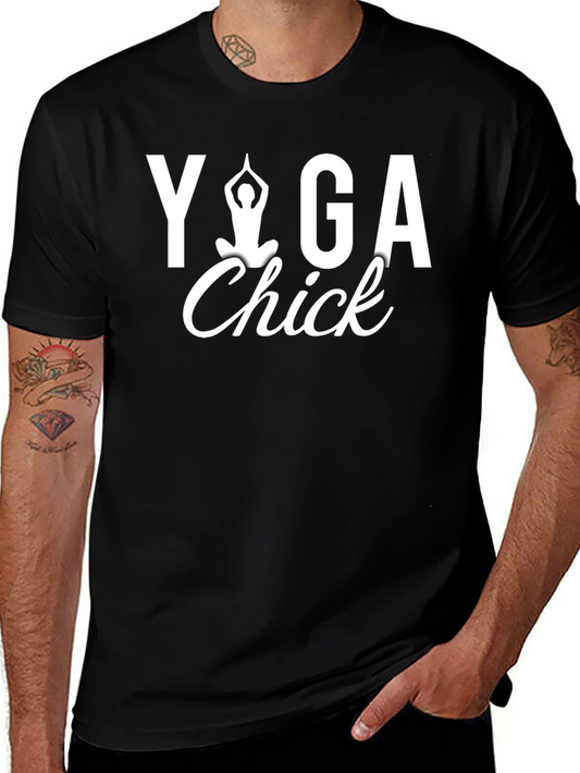 Yoga Chick T-Shirt - Black Graphic Tee