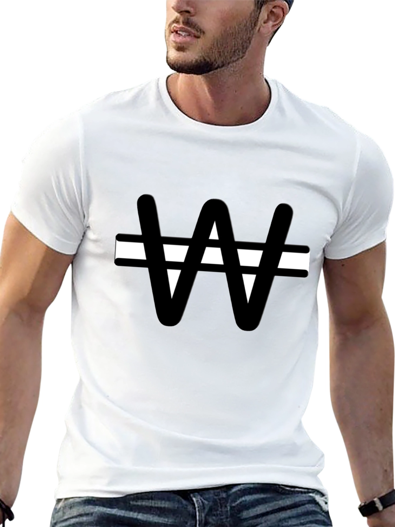 Won Symbol Graphic T-Shirt