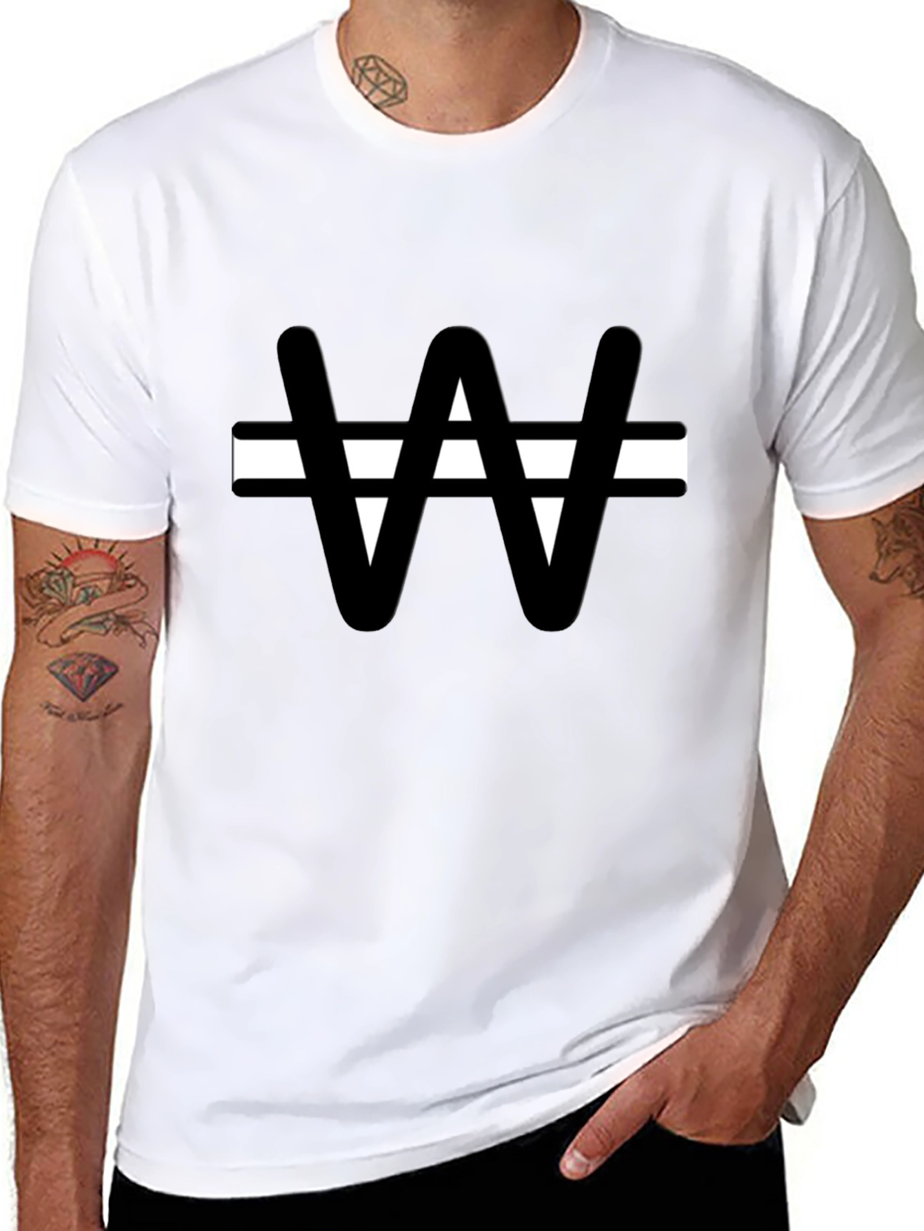 Won Symbol Graphic T-Shirt