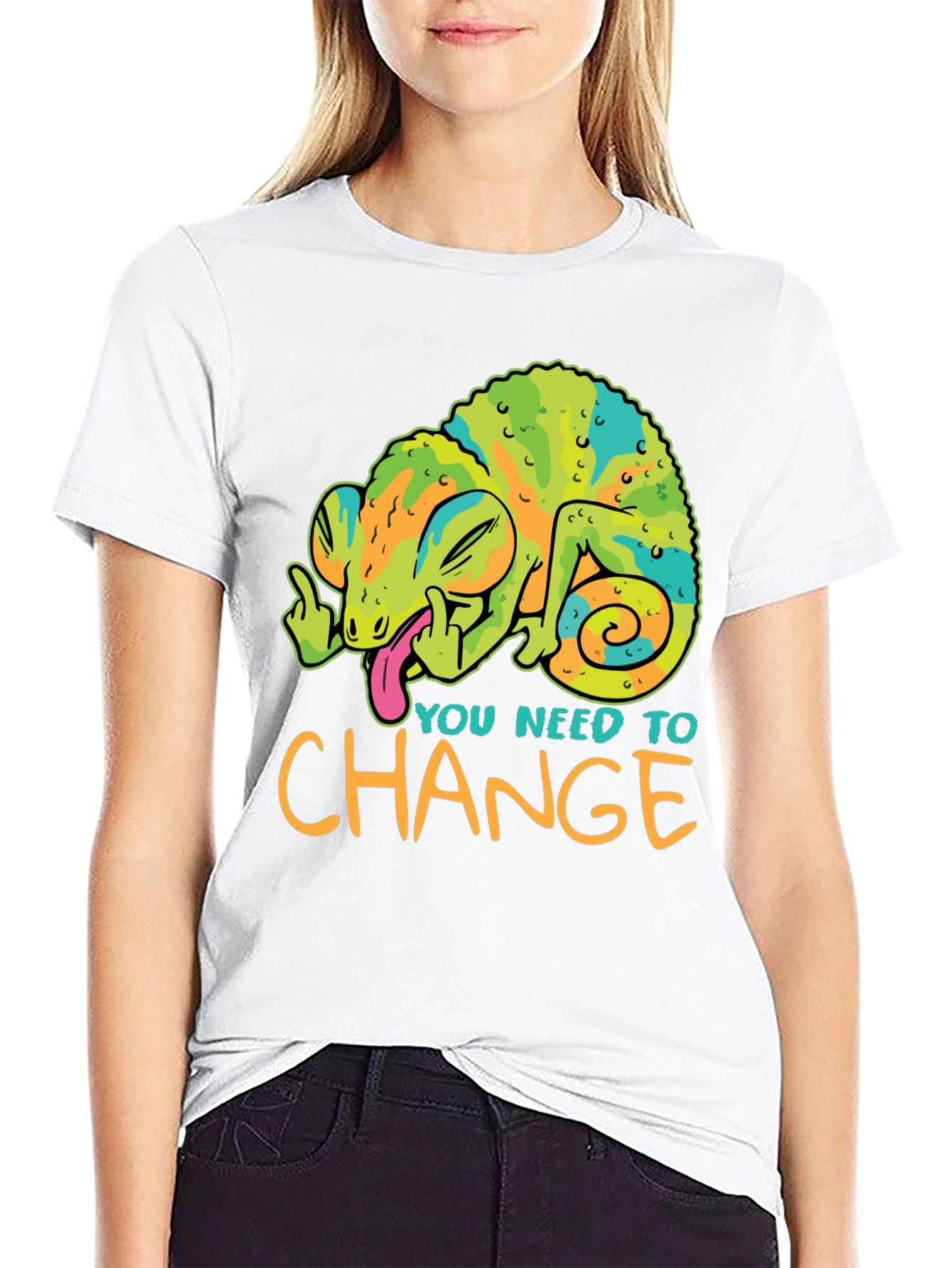You Need To Change T-Shirt Chameleon Funny Offensive