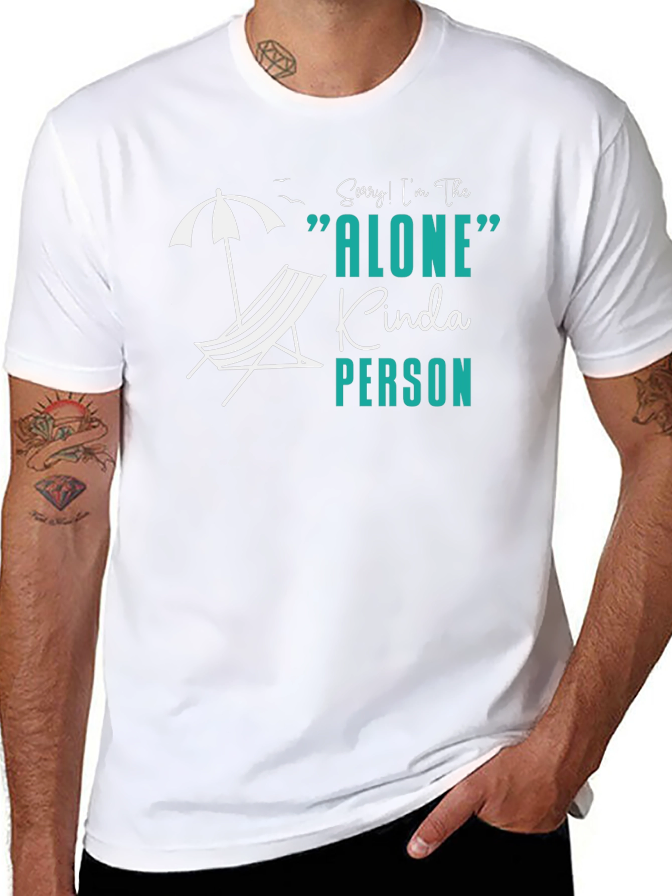Alone Kinda Person Black T-Shirt
