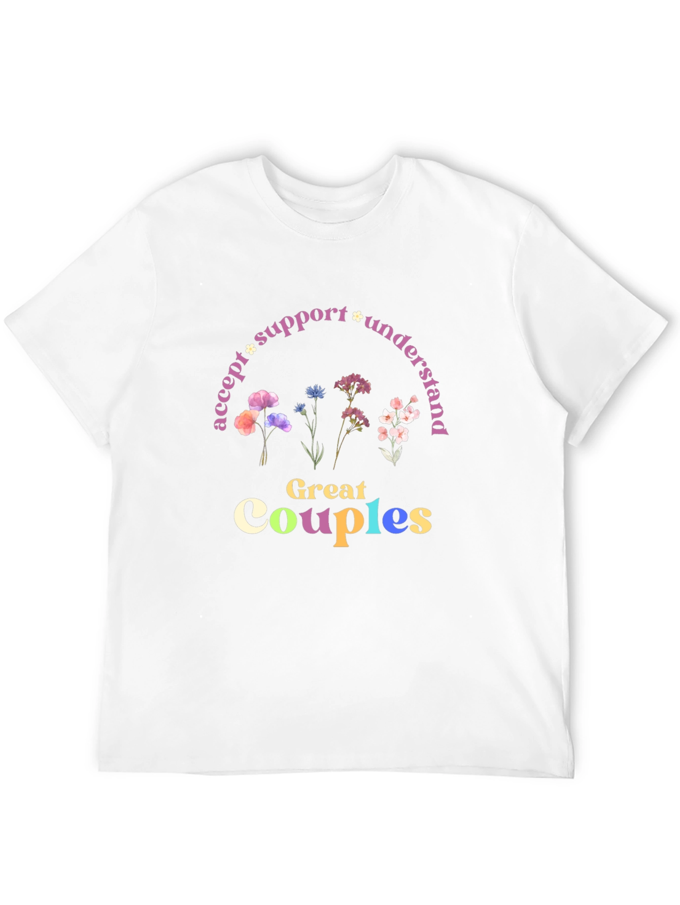 Accept Support Understand - Couples T-Shirt